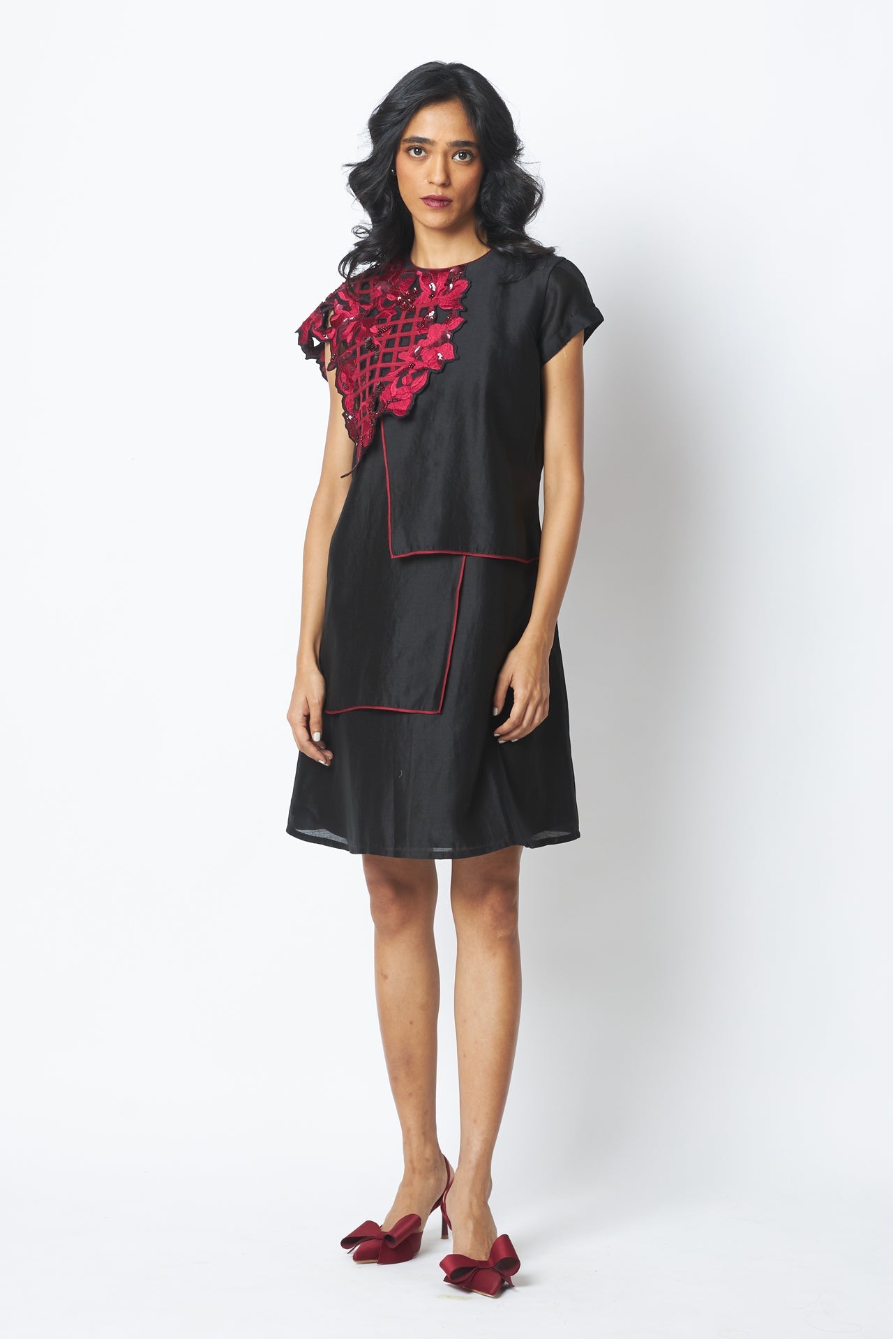 Monica - Shoulder Bib Ladder Dress - CiceroniDressMadder Much