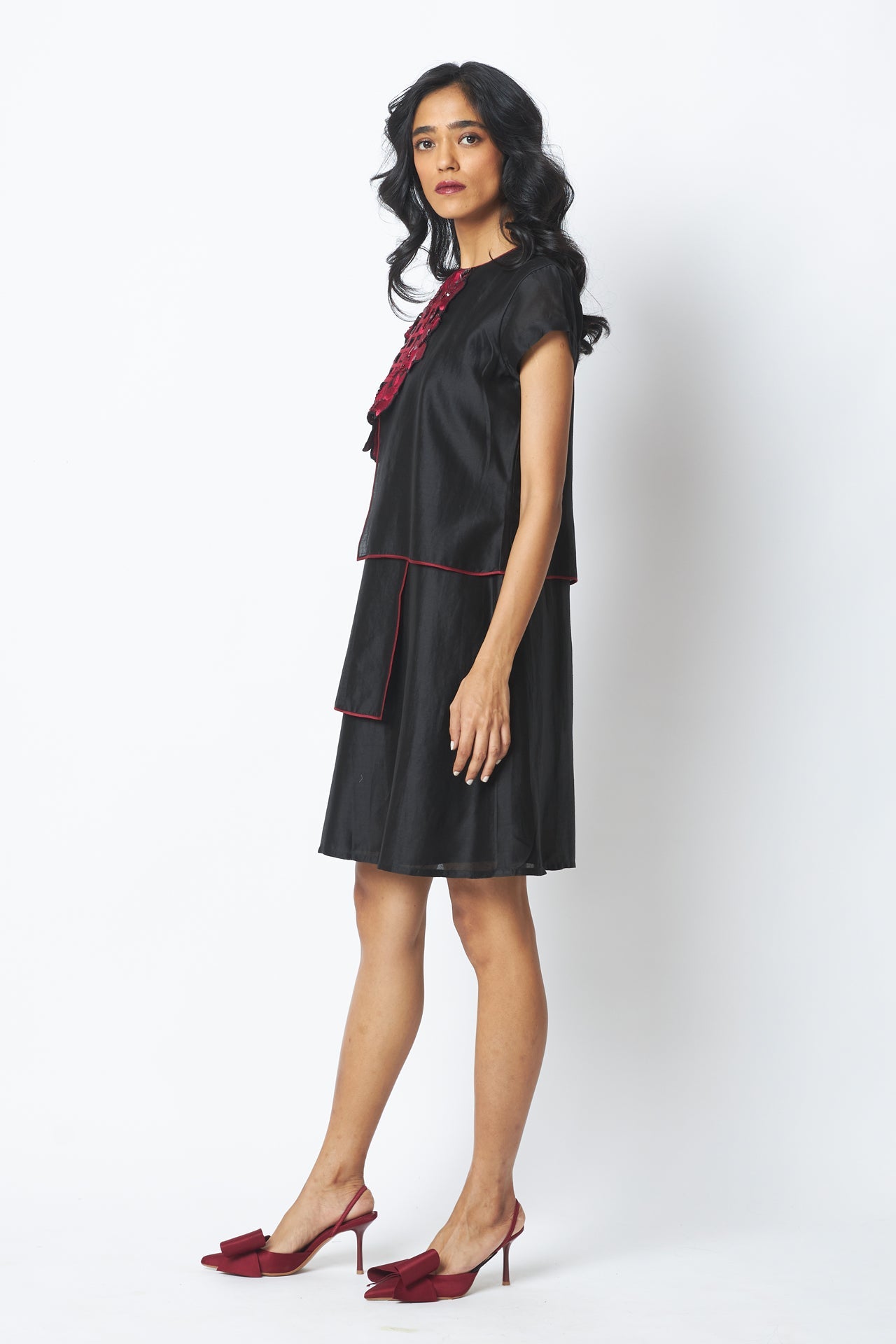 Monica - Shoulder Bib Ladder Dress - CiceroniDressMadder Much