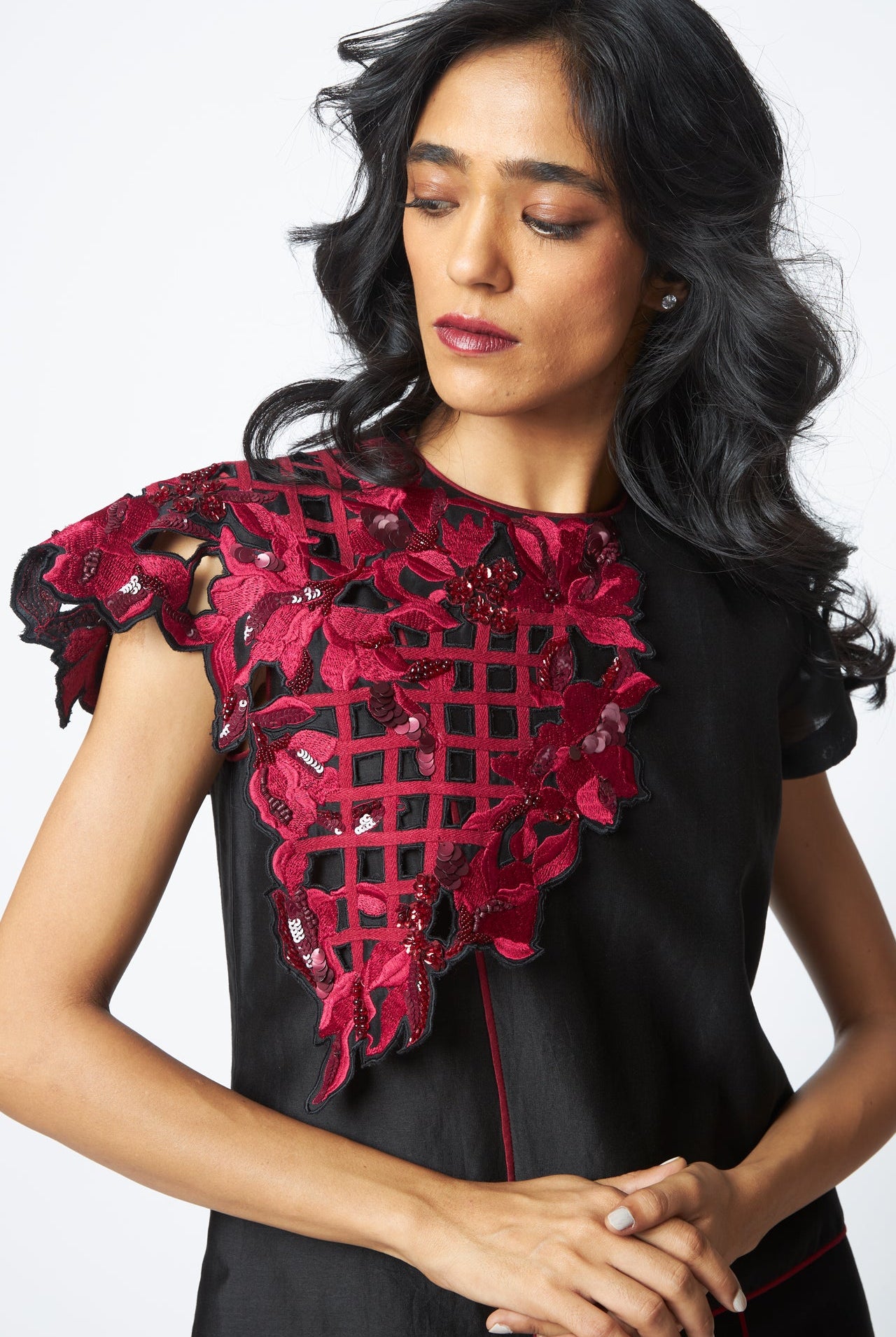 Monica - Shoulder Bib Ladder Dress - CiceroniDressMadder Much