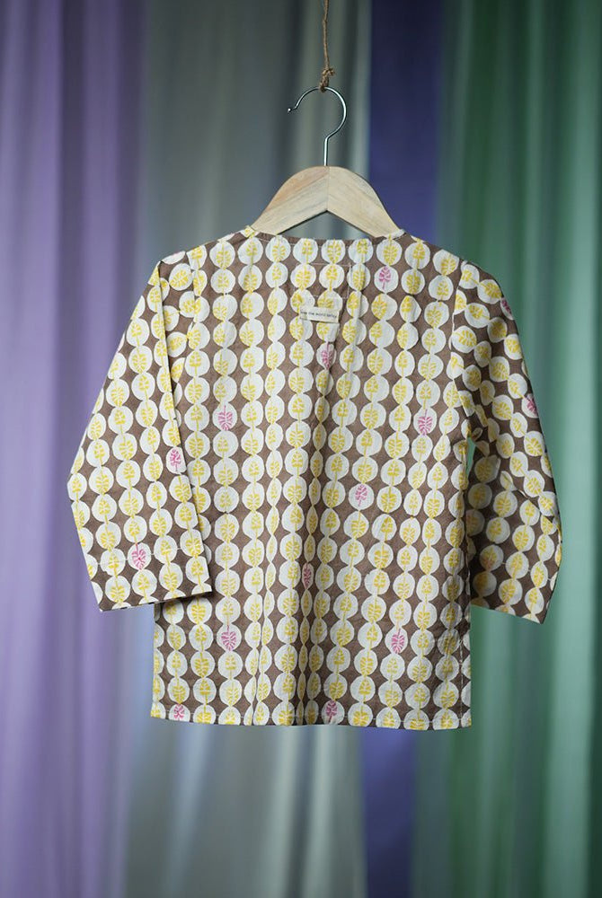 ‘Monstera Grove’ Kids Unisex Kurta - CiceroniKurta, Everyday WearLove The World Today