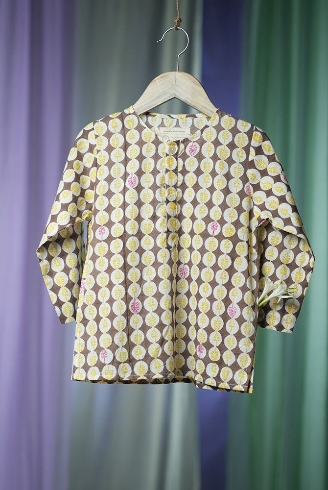 ‘Monstera Grove’ Kids Unisex Kurta - CiceroniKurta, Everyday WearLove The World Today