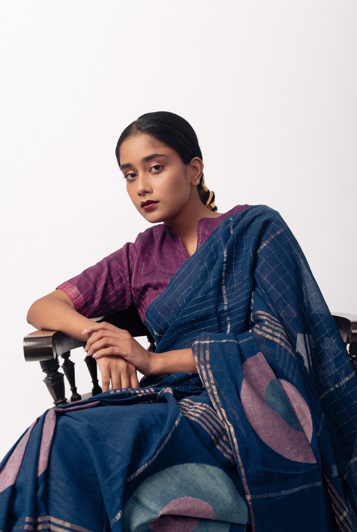 Mood Indigo Saree - CiceroniSareeGulmohar Calcutta