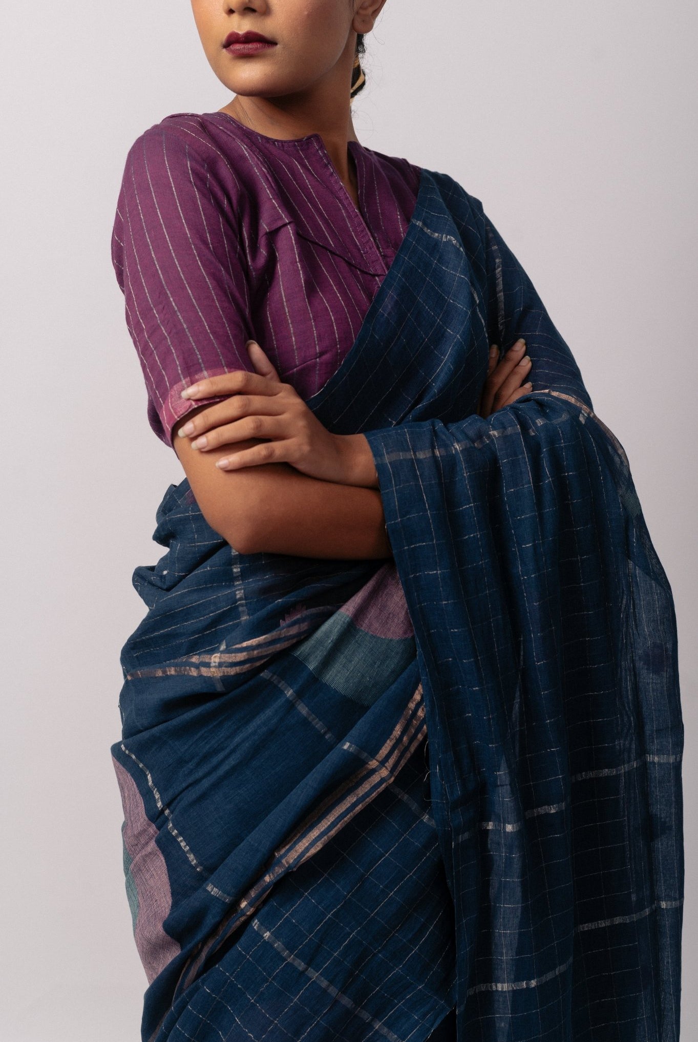 Mood Indigo Saree - CiceroniSareeGulmohar Calcutta