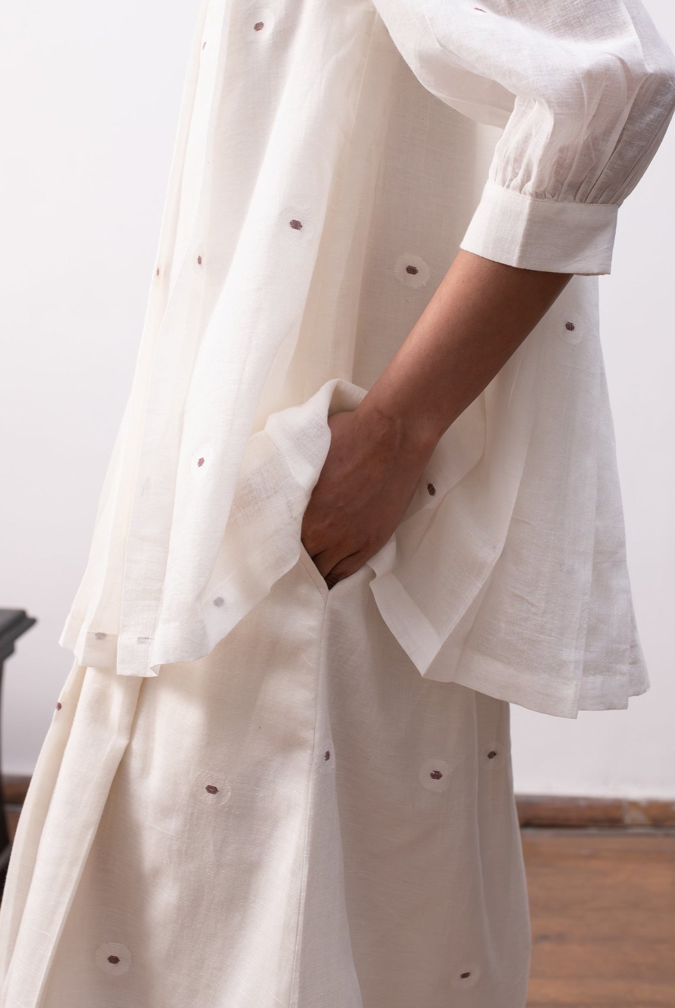 Morisot Jamdani Co - ord - Soft White - CiceroniSkirt SetHiranya