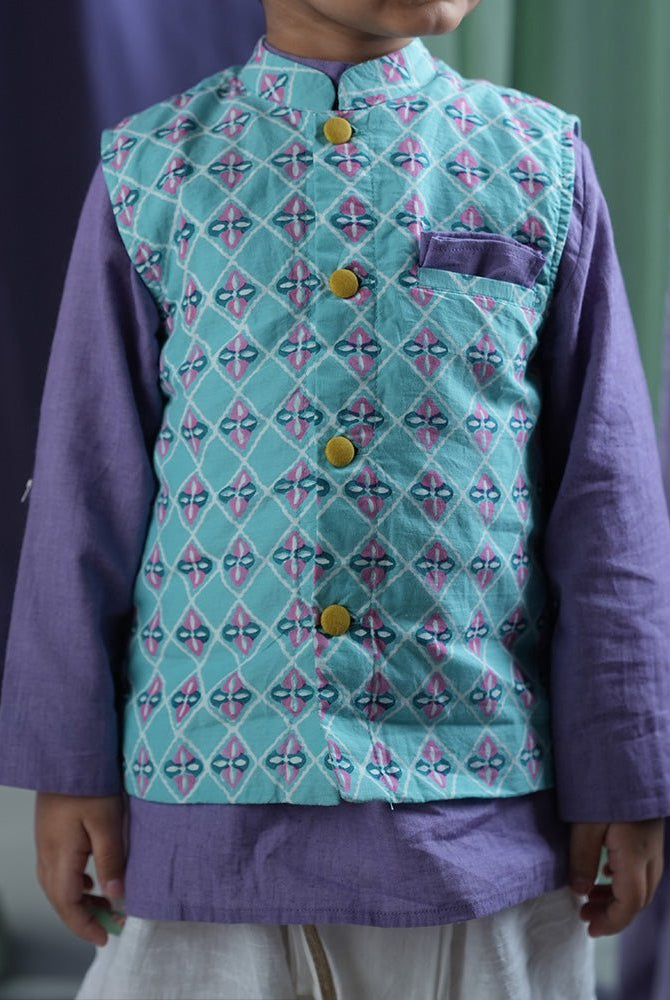 ‘Mosaic magic’ Boys Ethnic Wear Bandi/ Nehru Jacket - CiceroniJacketsLove The World Today