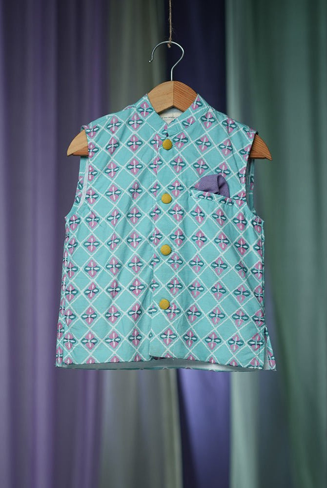‘Mosaic magic’ Boys Ethnic Wear Bandi/ Nehru Jacket - CiceroniJacketsLove The World Today