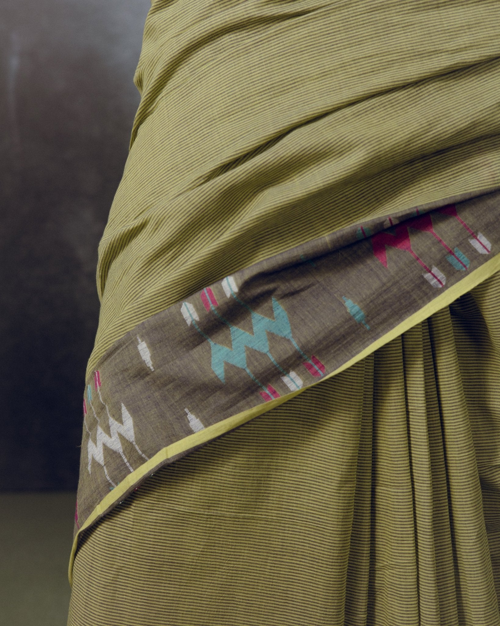 Moss Jamdani Saree - CiceroniSareeGulmohar Calcutta