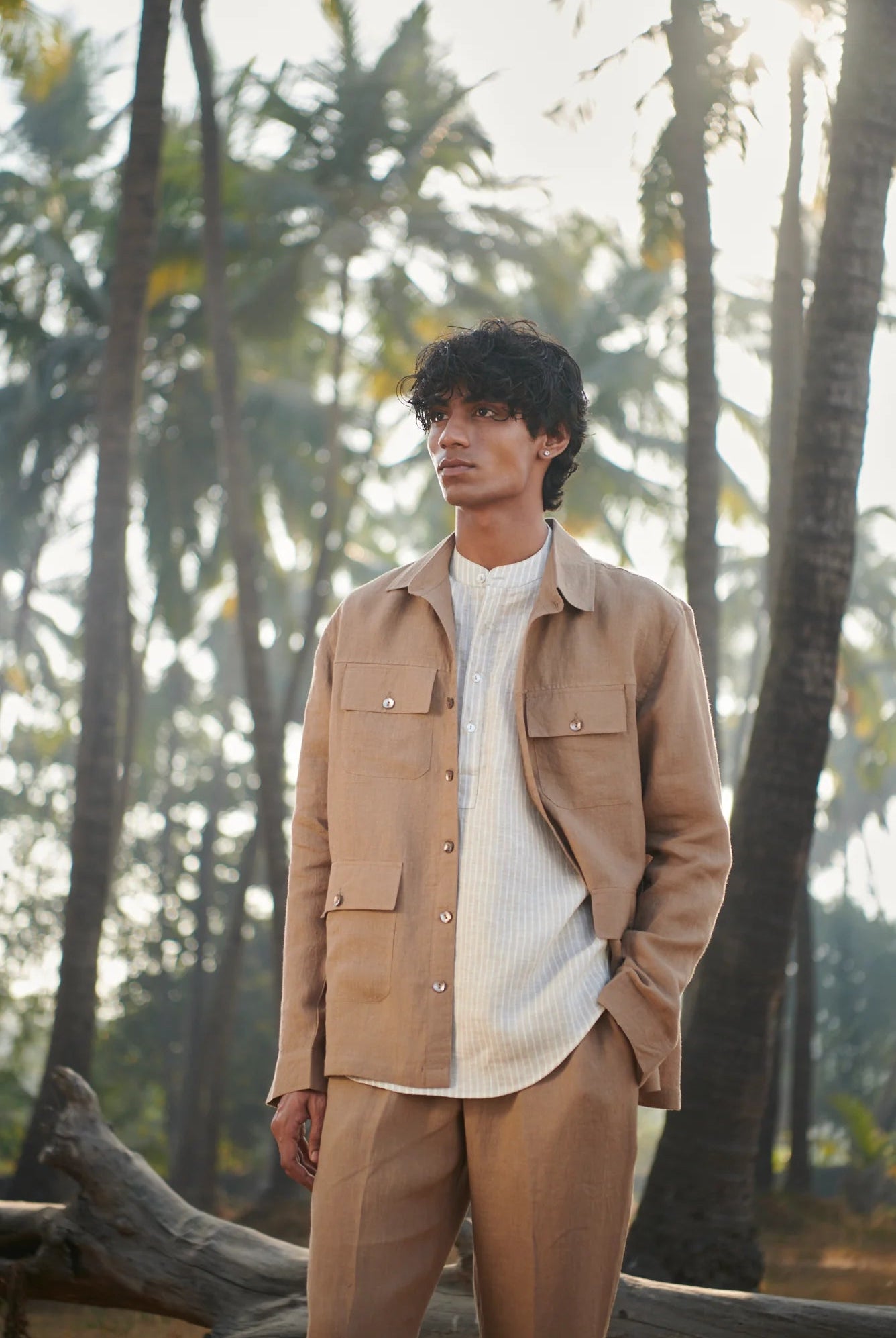 Mousse Linen Men's Overshirt - CiceroniJacketsSaphed