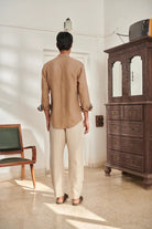 Mousse Linen Men's Oxford Shirt - Slim Fit - CiceroniMen ShirtsSaphed