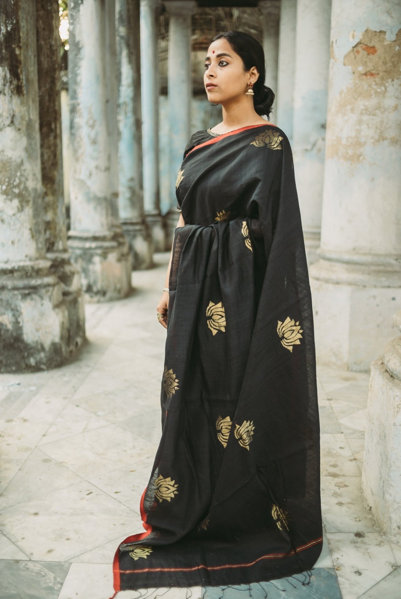 Mrinalini - Black - CiceroniSareeIra
