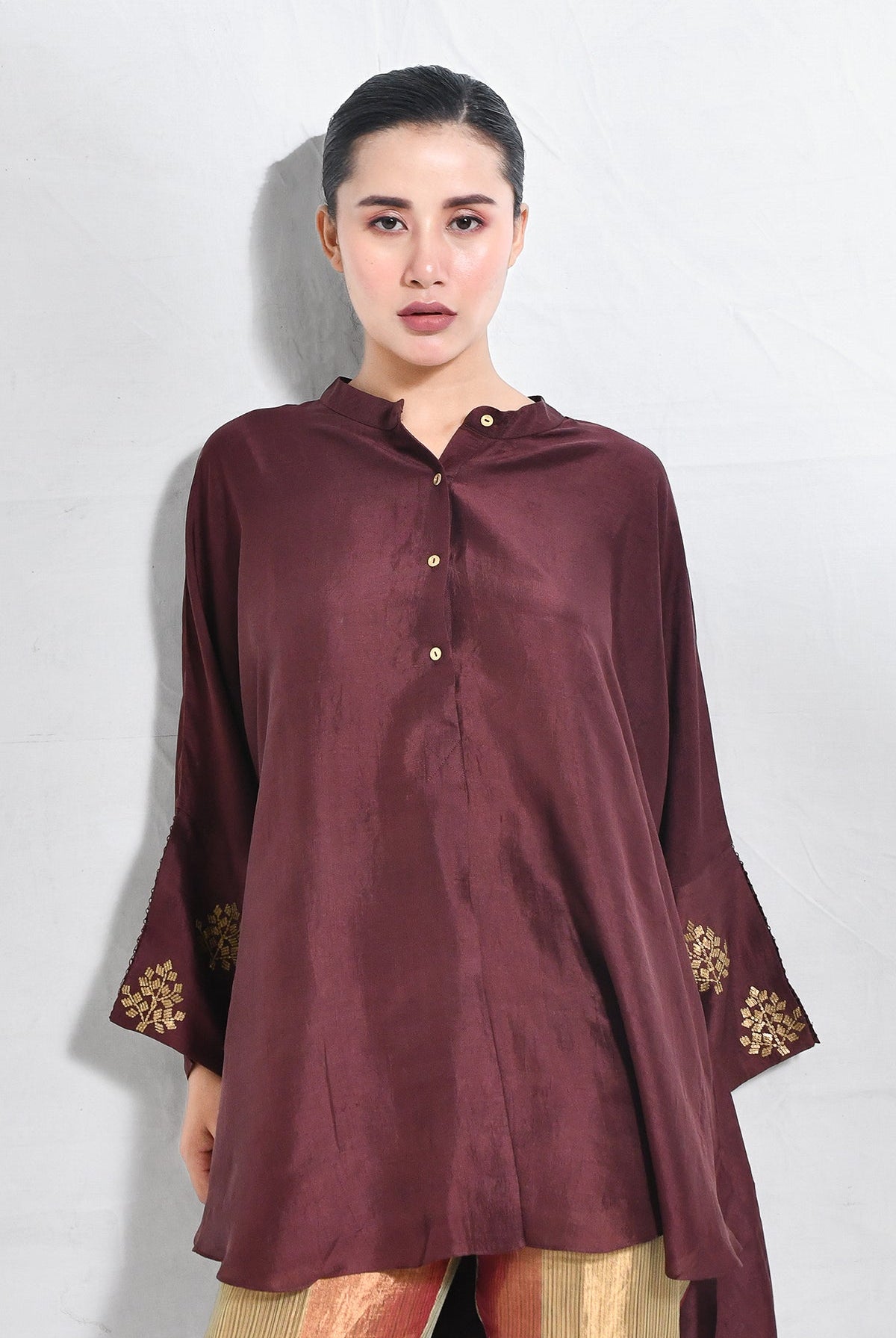 Mulberry Silk Shivani Top - CiceroniTopsHiranya