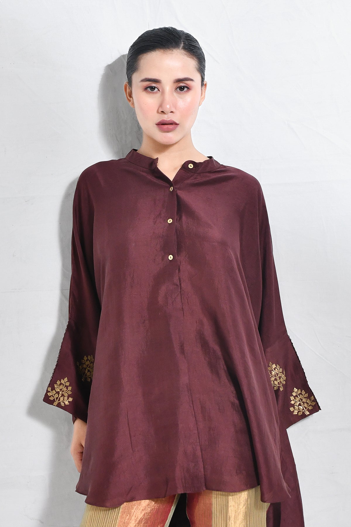 Mulberry Silk Shivani Top - CiceroniTopsHiranya