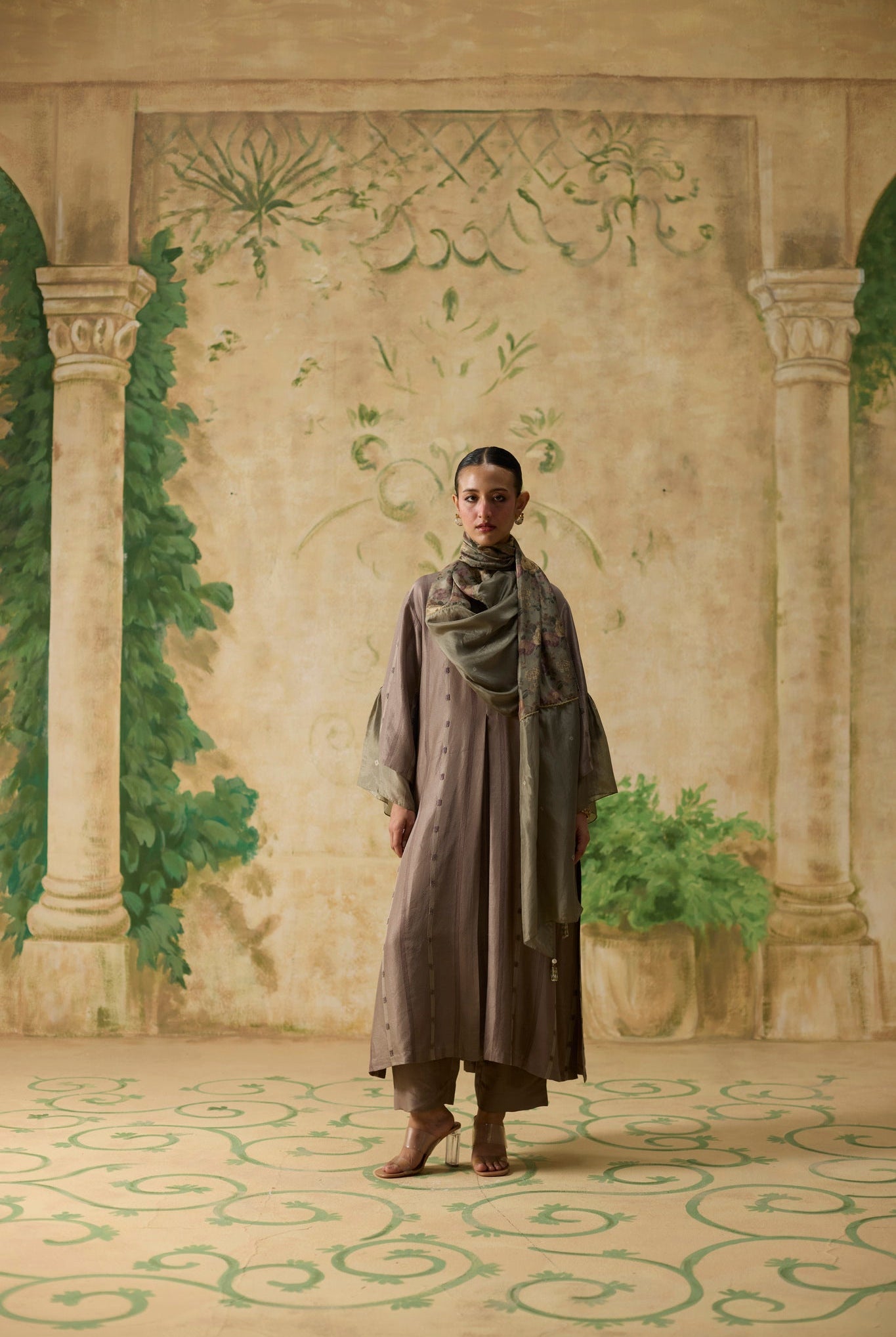 Mullen Kurta Set - Brown - CiceroniKurta Set, Festive WearKhyati Rughani