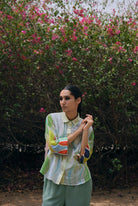 Mulmul Renè Shirt In Athangudi Pastel Print - CiceroniWomen ShirtsNIKYTA