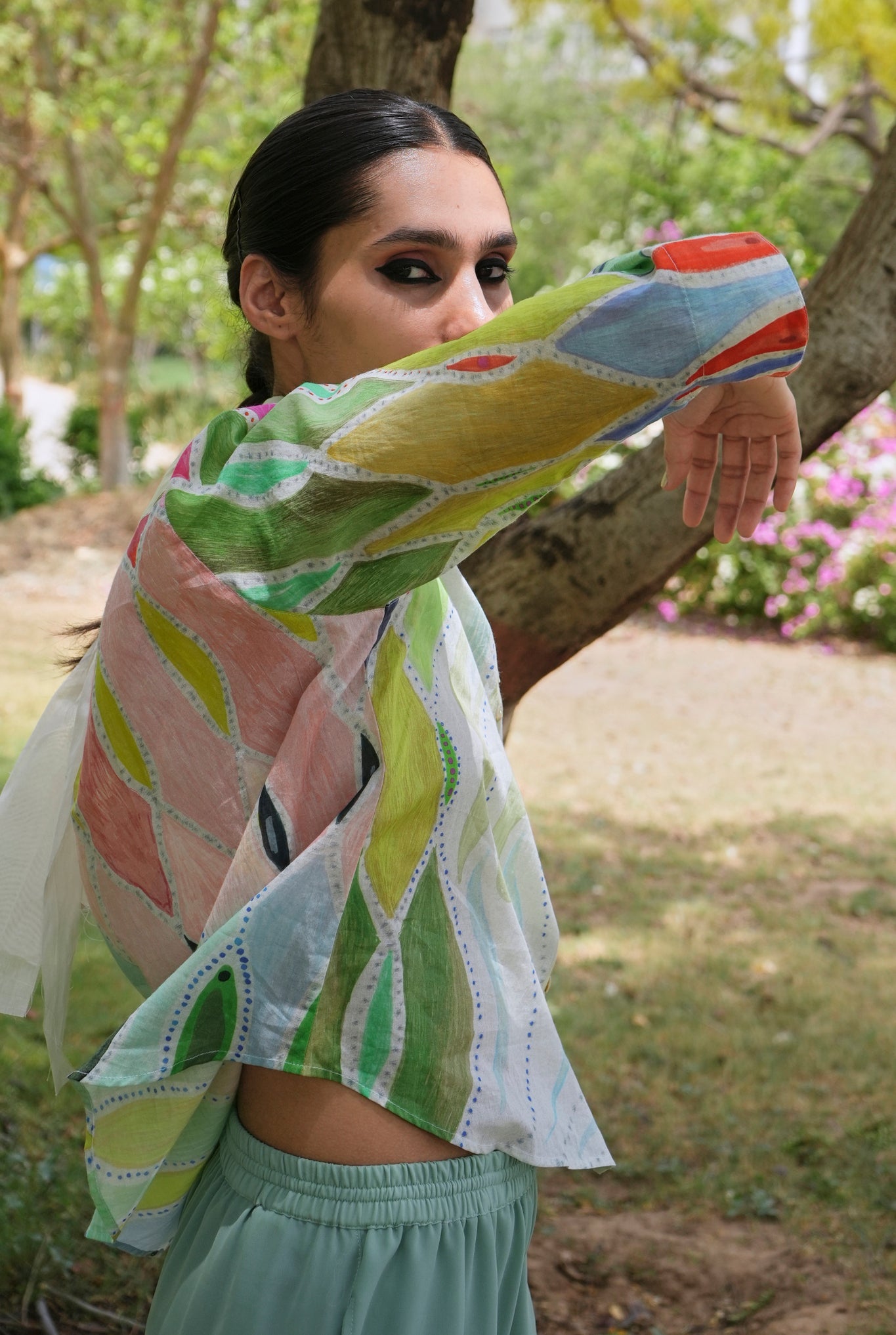 Mulmul Renè Shirt In Athangudi Pastel Print - CiceroniWomen ShirtsNIKYTA