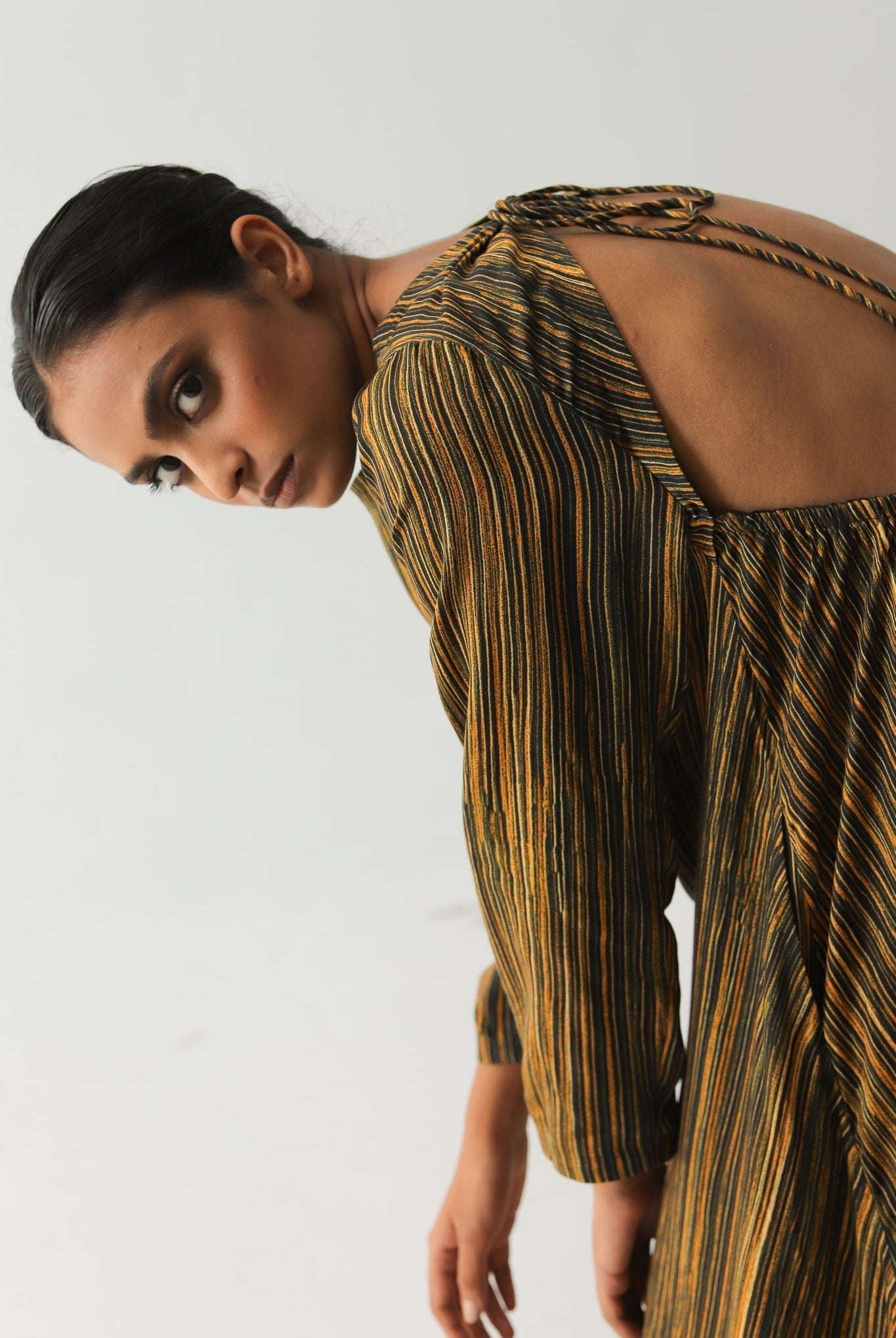 Multi Amber Stripe Wrap Dress - CiceroniDressesTil