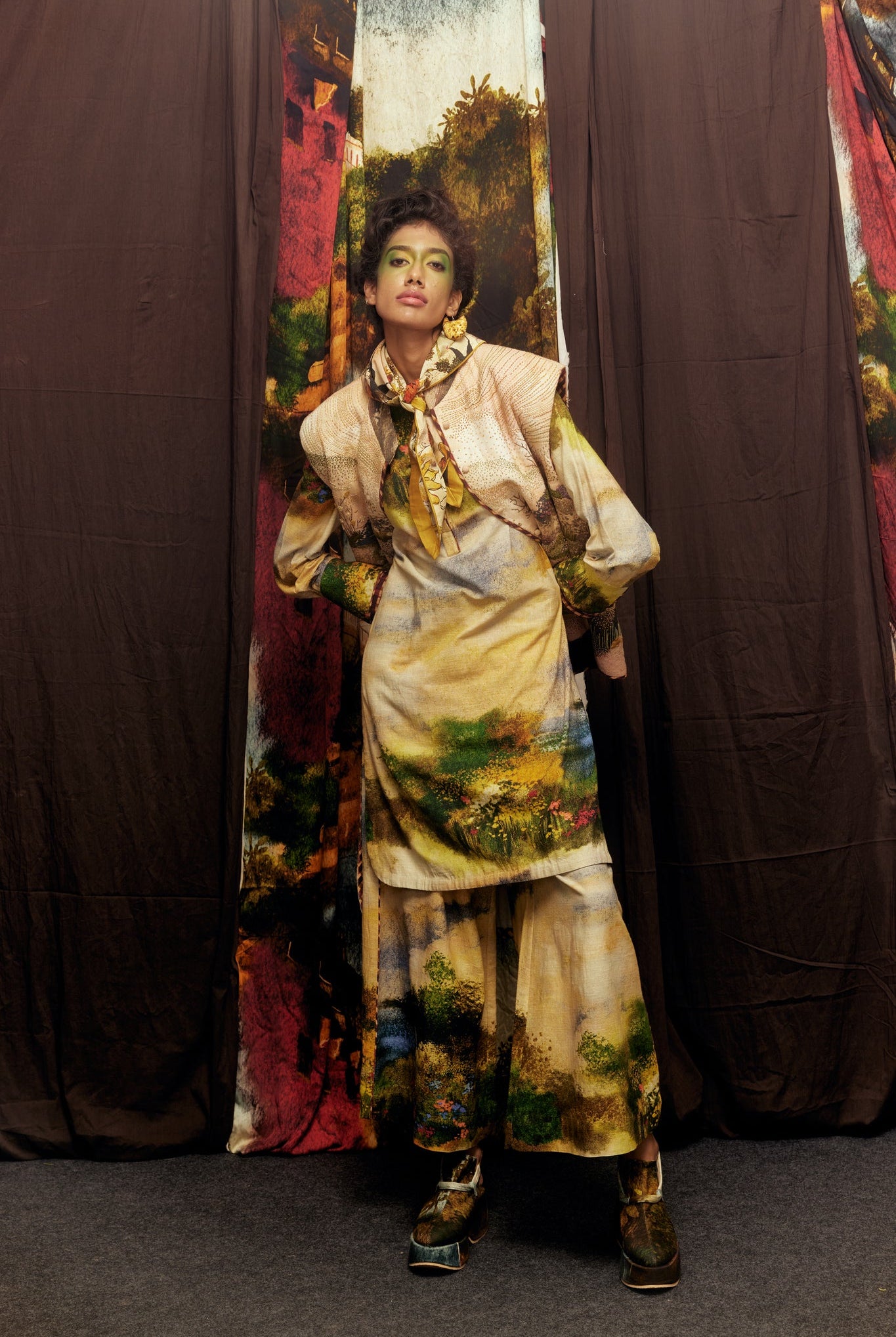 Multi Monet Kurta Set - CiceroniKurta Set, Everyday WearTil