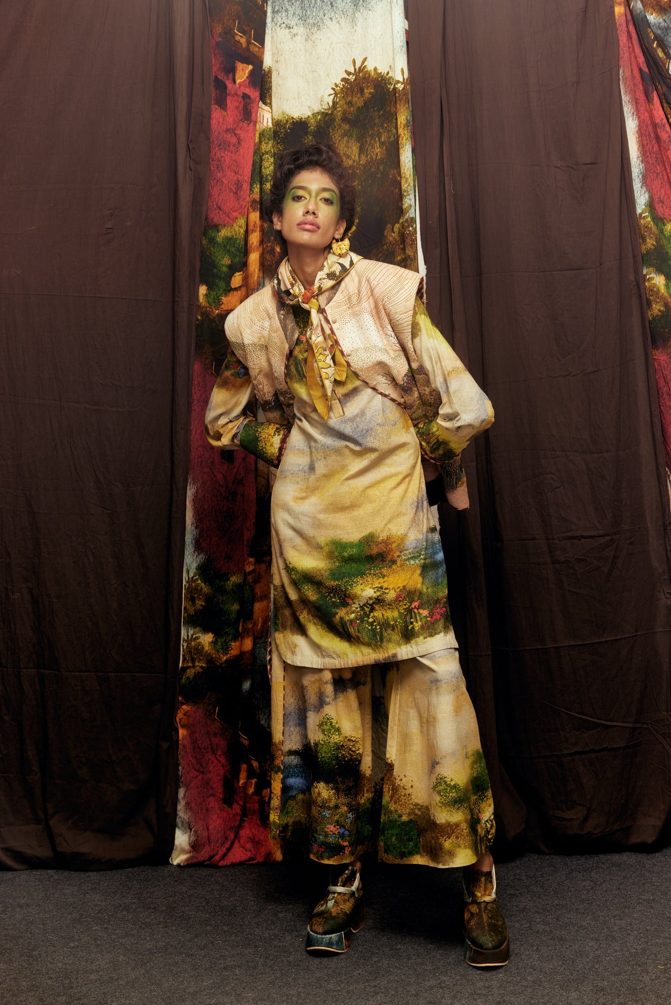 Multi Monet Kurta Set - CiceroniKurta Set, Everyday WearTil