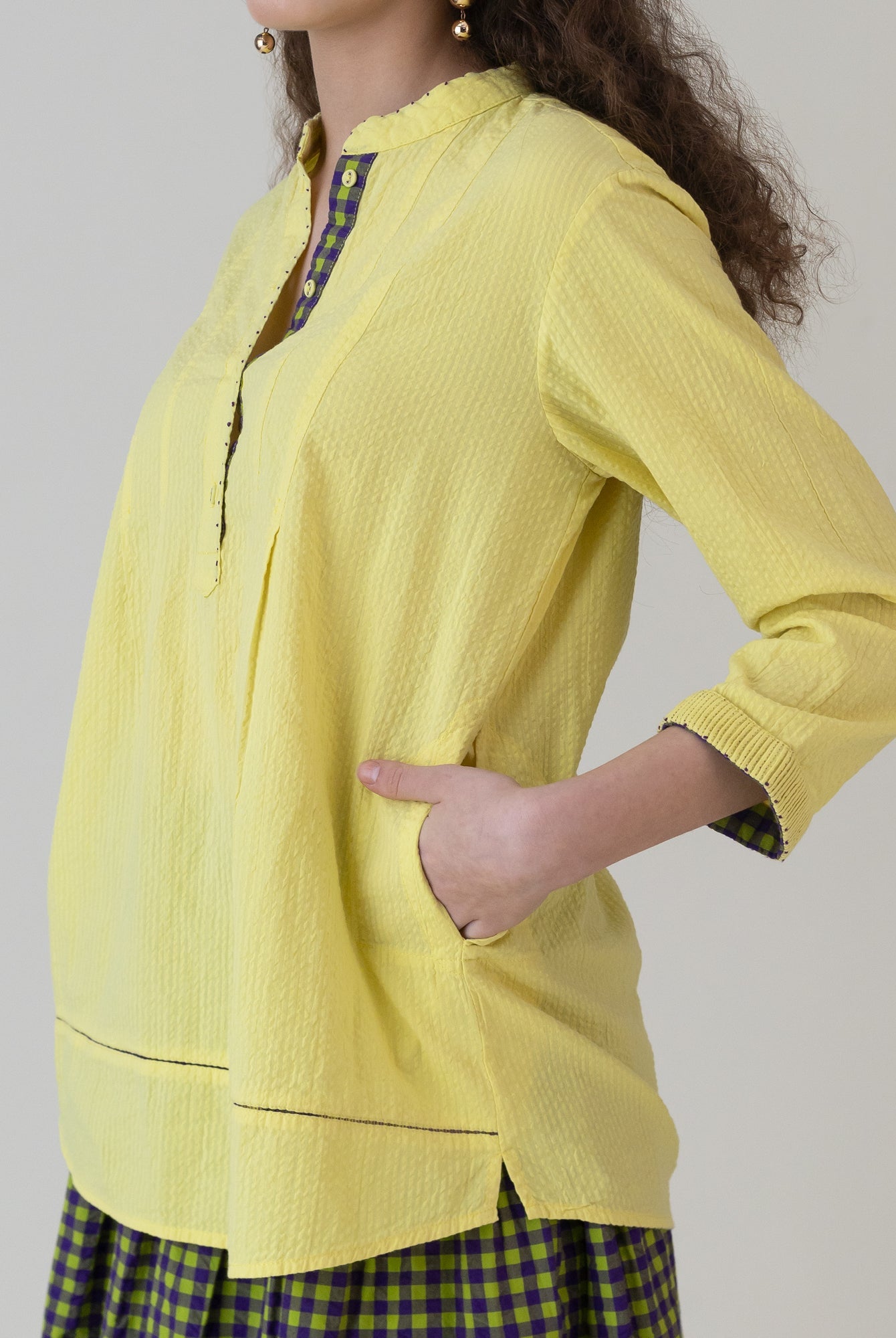 Murasaki Lime Top - CiceroniWomen ShirtsShades of India