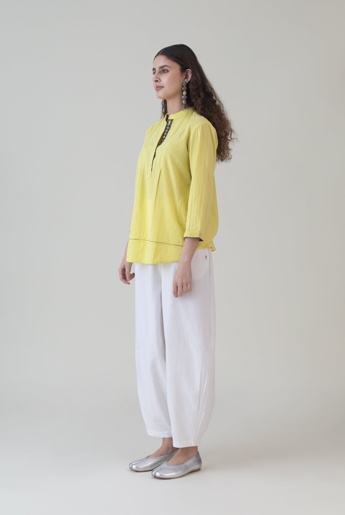 Murasaki Lime Top - CiceroniWomen ShirtsShades of India