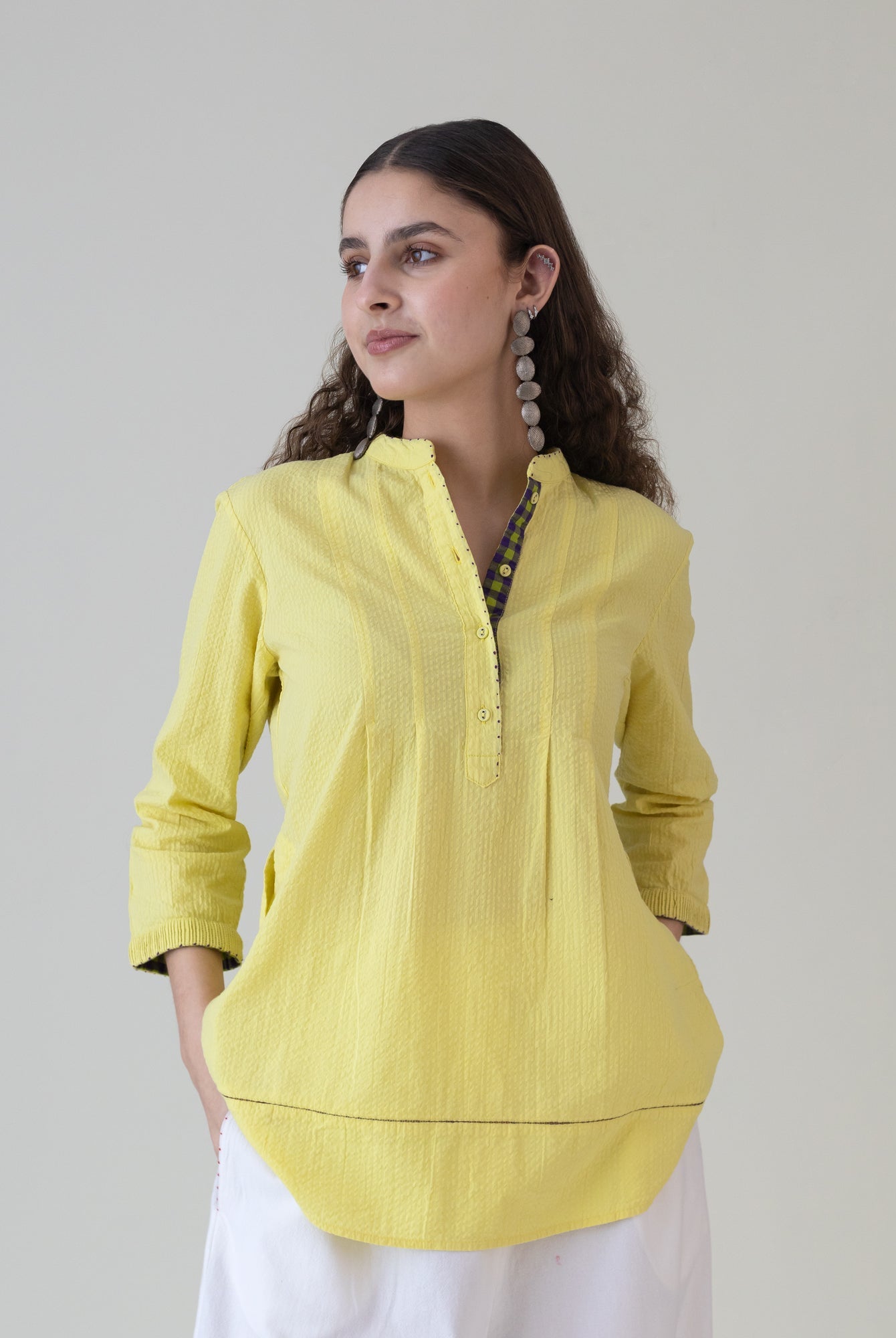 Murasaki Lime Top - CiceroniWomen ShirtsShades of India