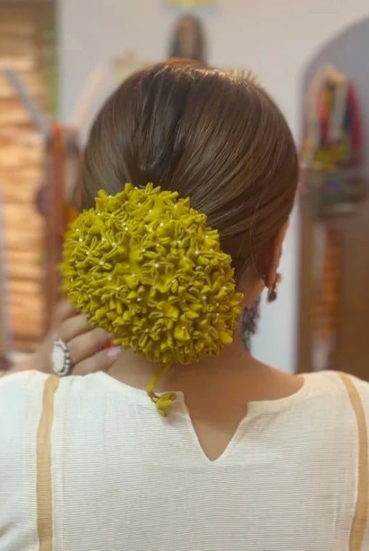 Mustard Mogra Bun - CiceroniHair AccessoriesBy Nirjari