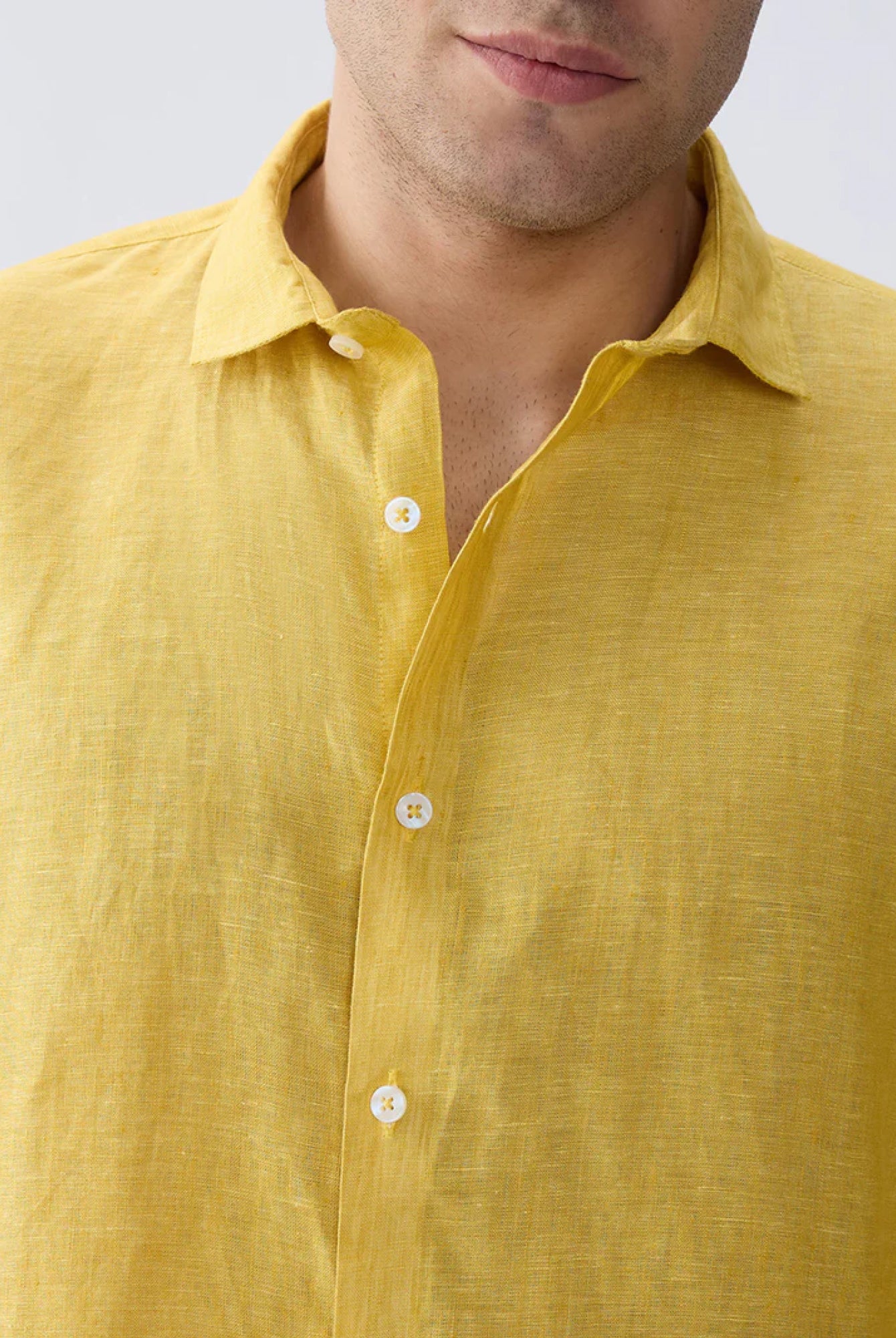 Mustard Yellow 100% Pure Linen Shirt - CiceroniMen Shirtsbhrāta