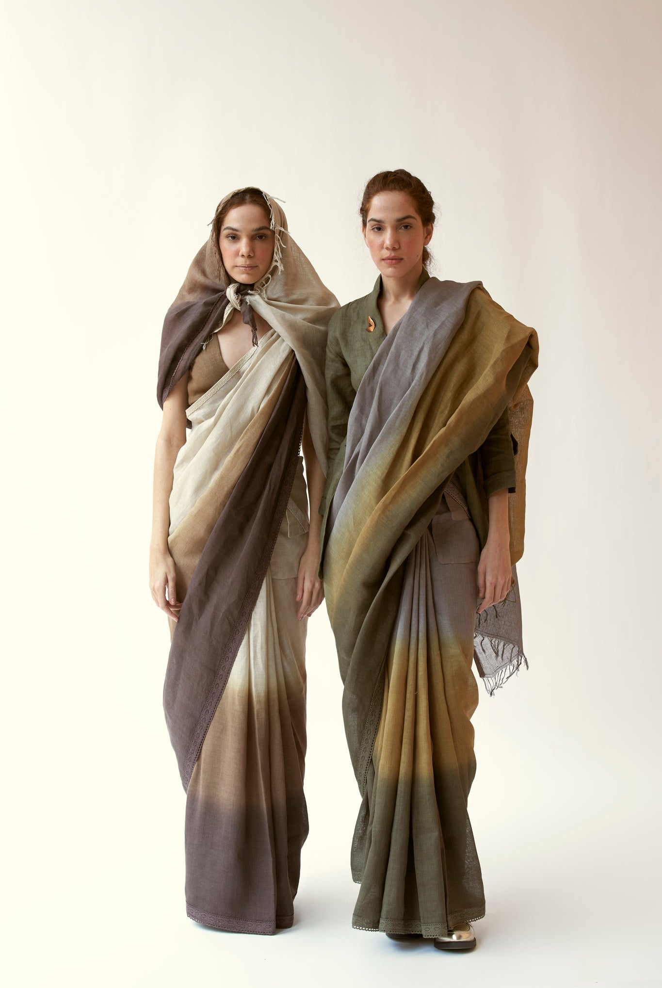 Mystic Me Saree - Natural - CiceroniSaree SetPaeony
