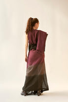 Mystic Me Saree - Wine - CiceroniSaree SetPaeony