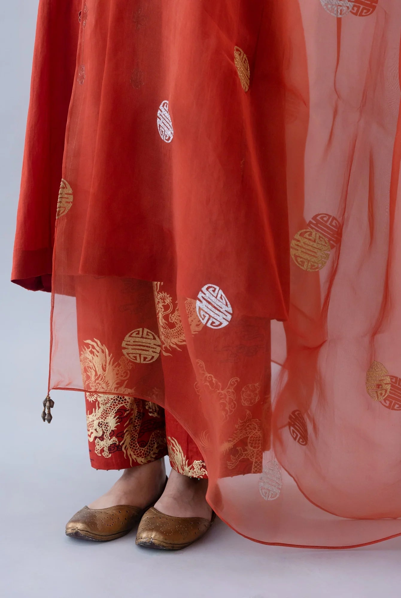 Namkha Rust Dupatta - CiceroniDupattaShades of India