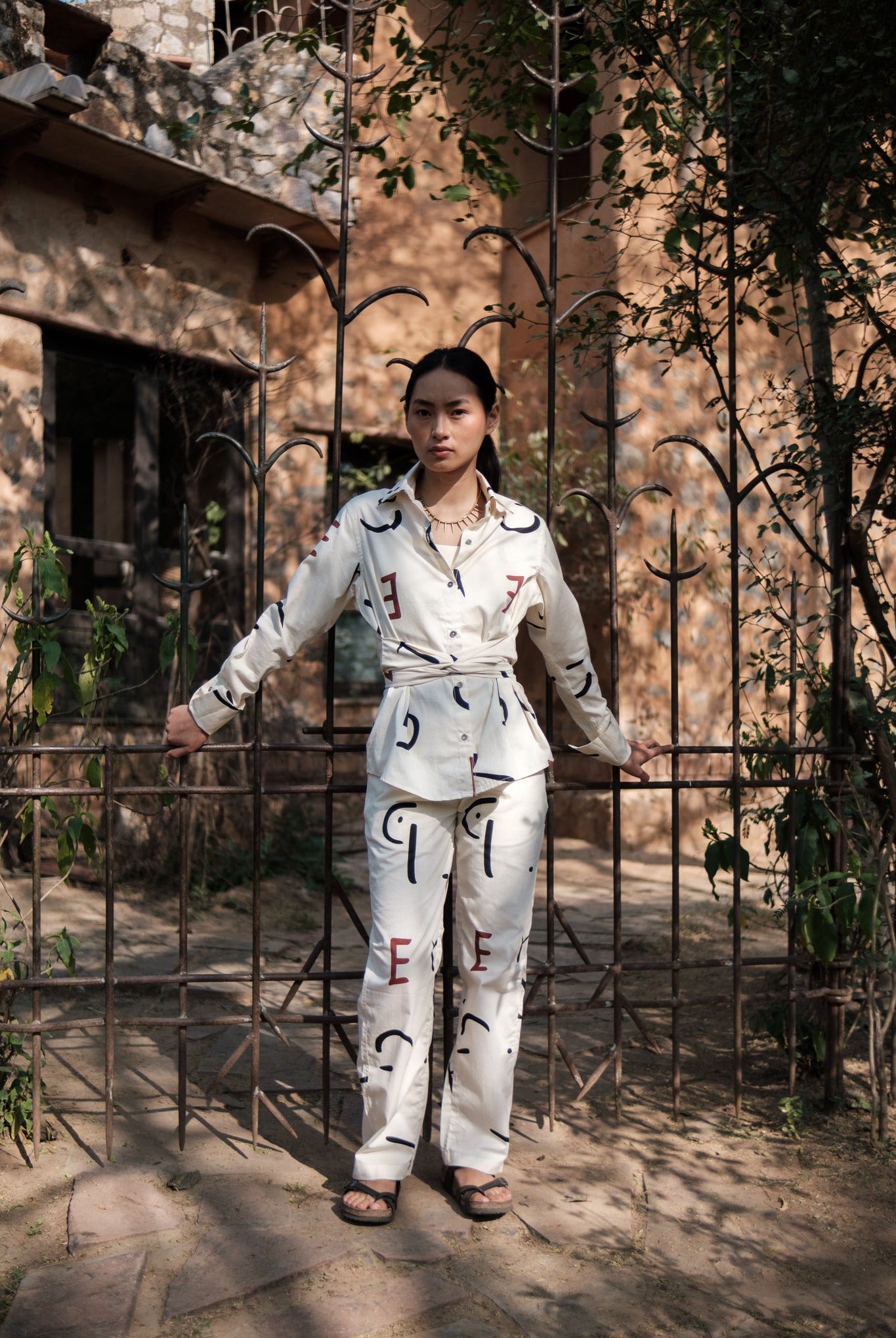 Nara Front Knot Shirt - Printed - CiceroniShirtsThe Terra Tribe