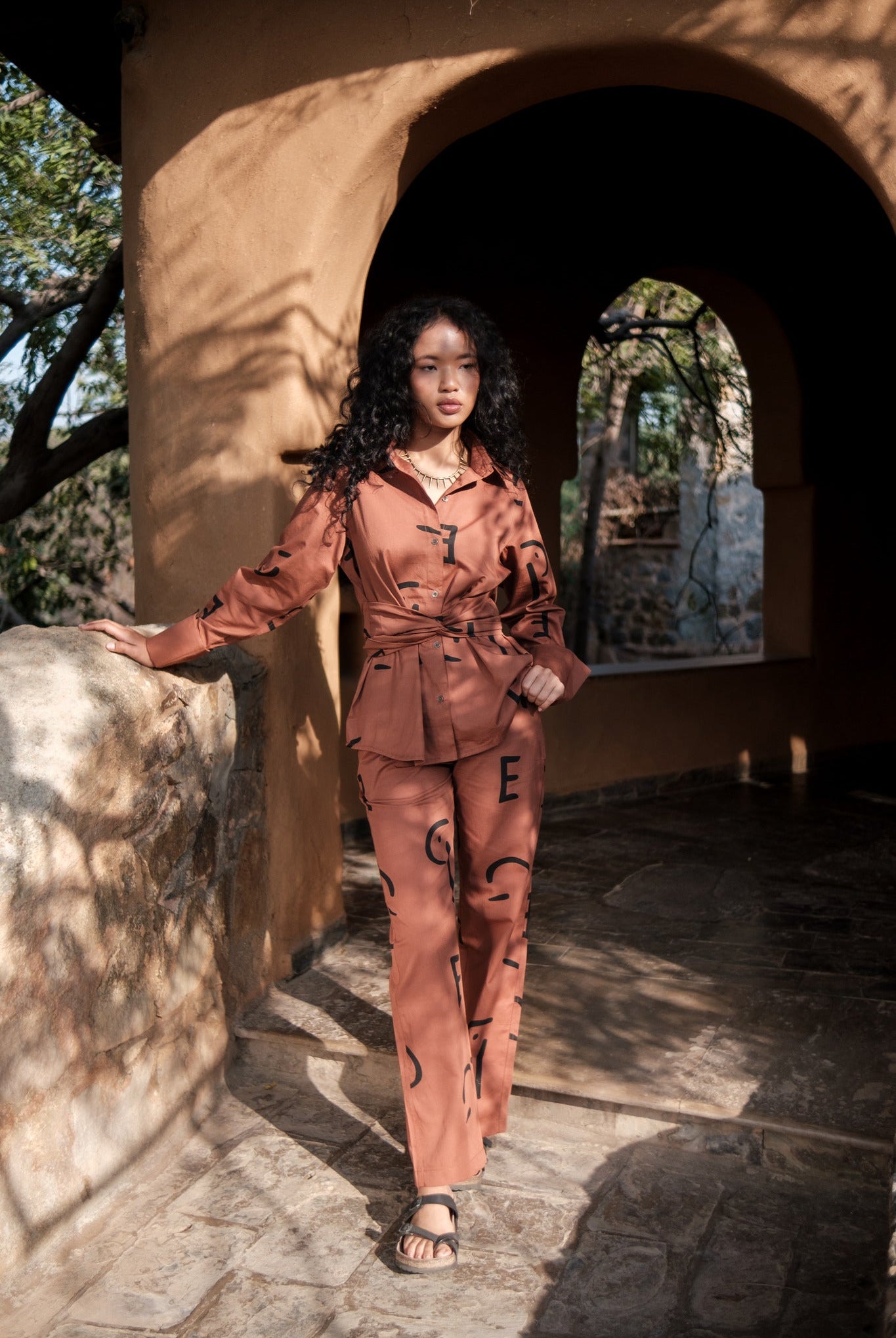 Nara Front Knot Shirt - Printed - CiceroniShirtsThe Terra Tribe