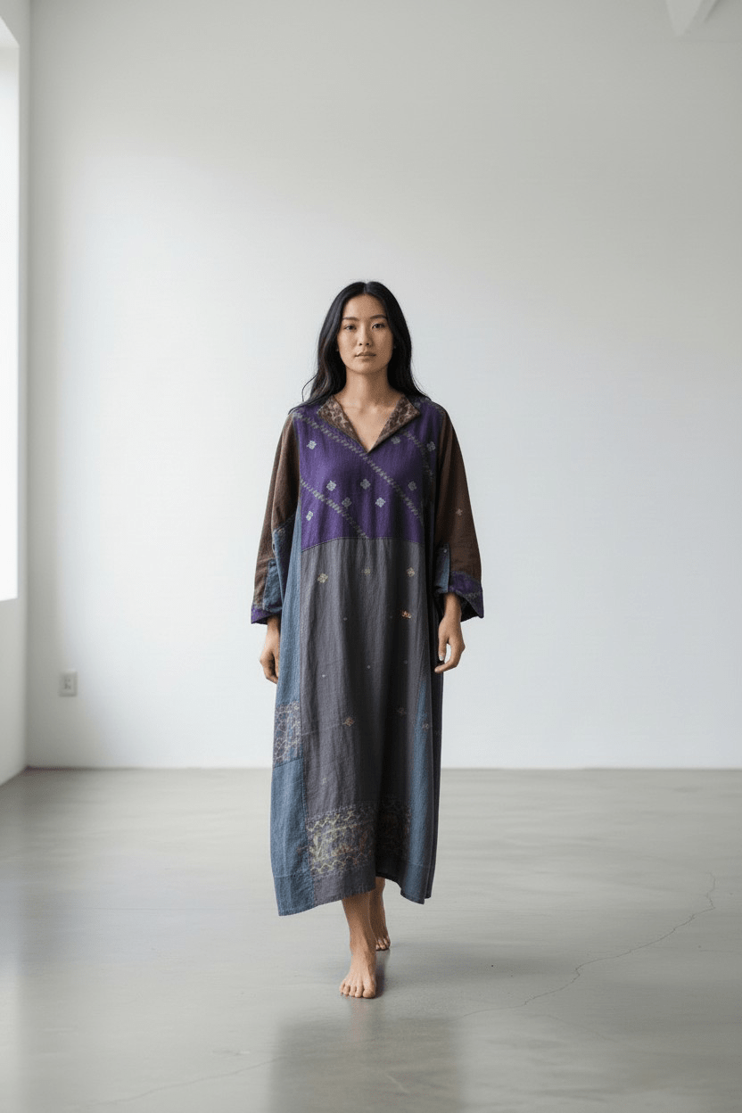 Nasho Kaftan β Blue Nasho Jamdani - CiceroniKaftanBhomra