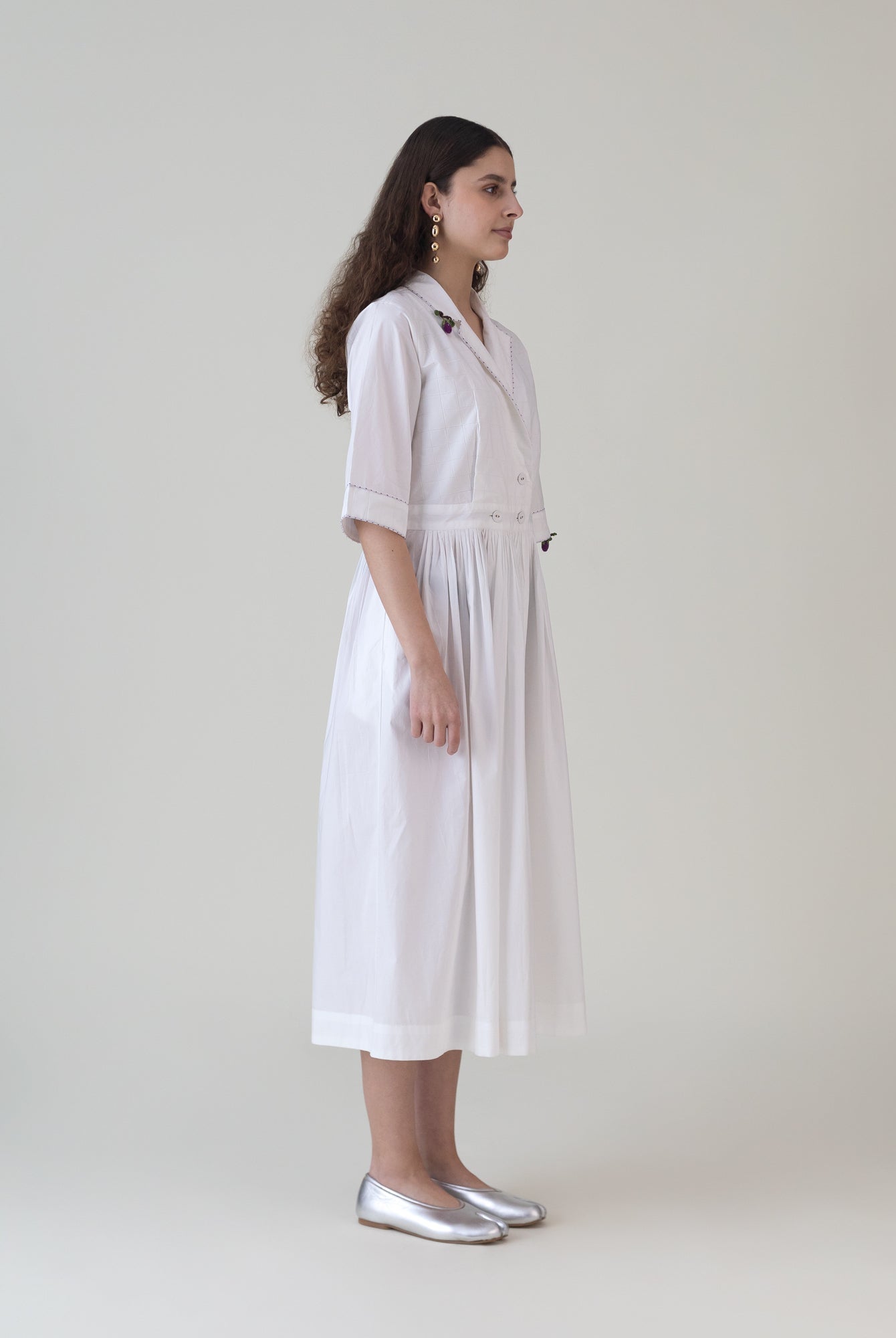 Nasu White Dress - CiceroniDressesShades of India