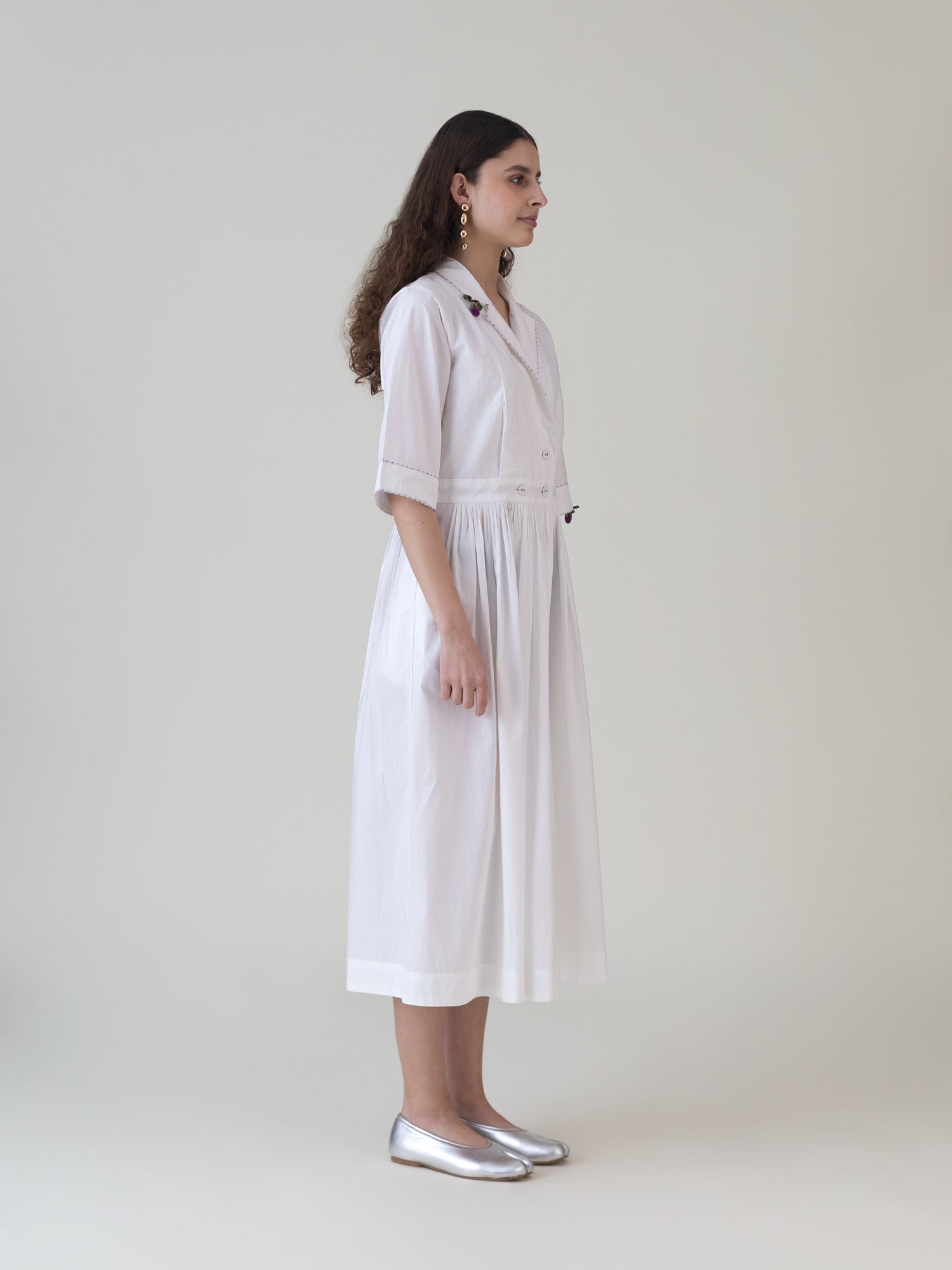 Nasu White Dress - CiceroniDressesShades of India
