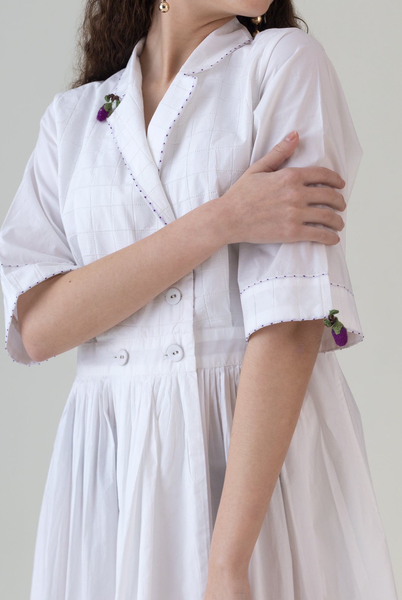Nasu White Dress - CiceroniDressesShades of India