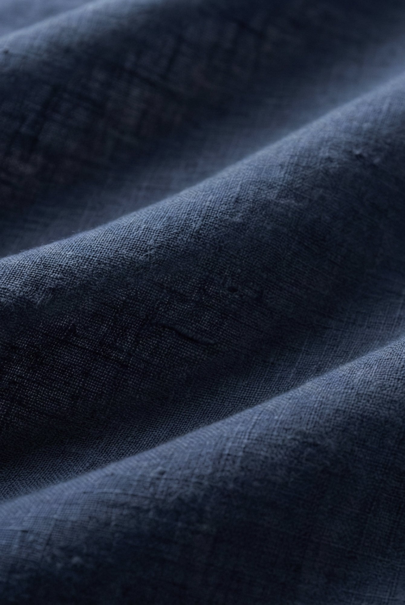 Navy 100% Pure Linen Classic Short Kurta - CiceroniKurta, Everyday Wearbhrāta