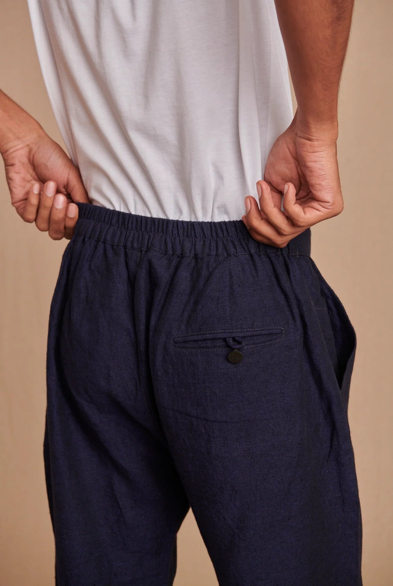 Neel Linen Denim Men's Jogger Pants - CiceroniPantsSaphed