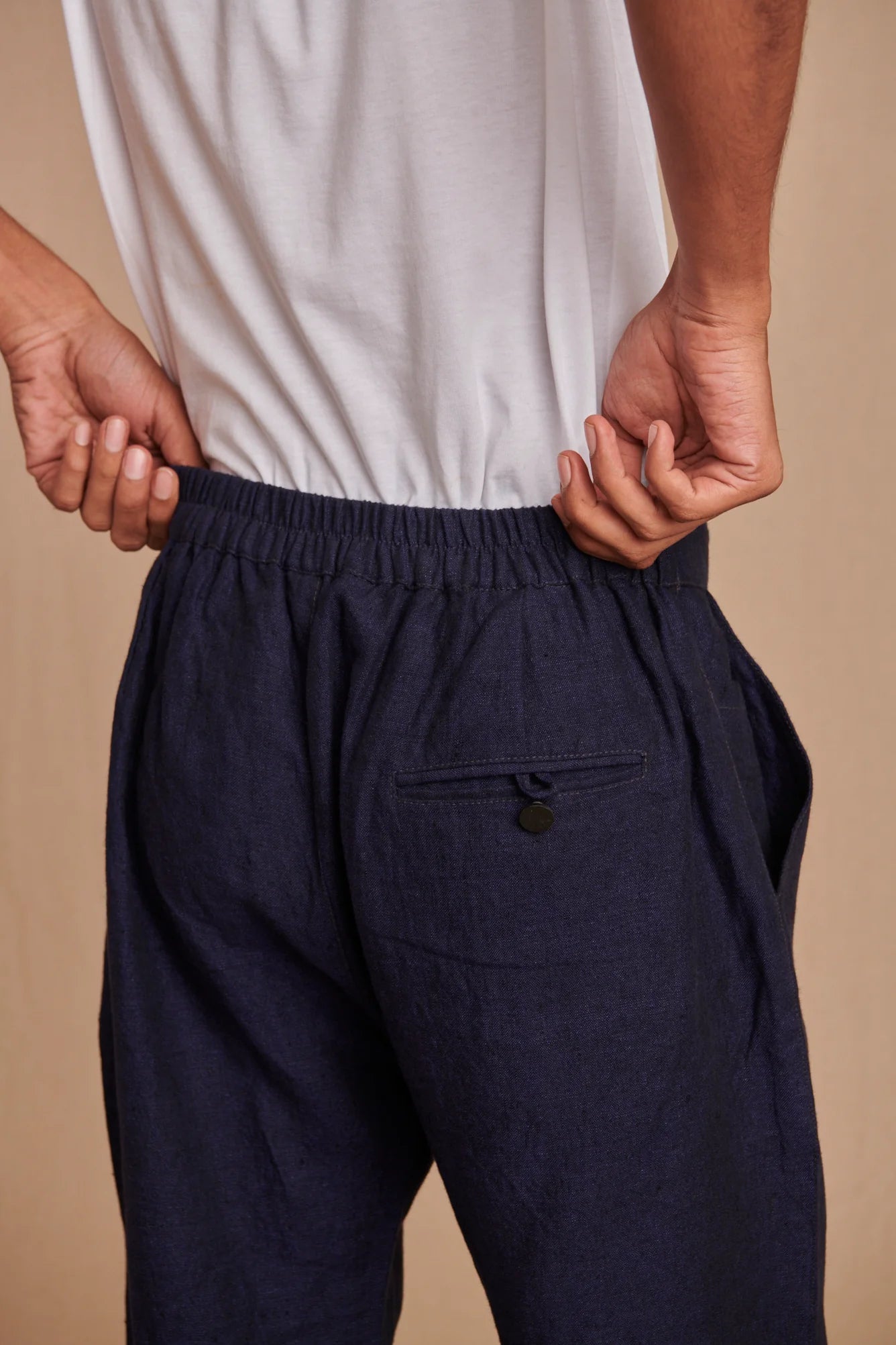 Neel Linen Denim Men's Jogger Pants - CiceroniPantsSaphed