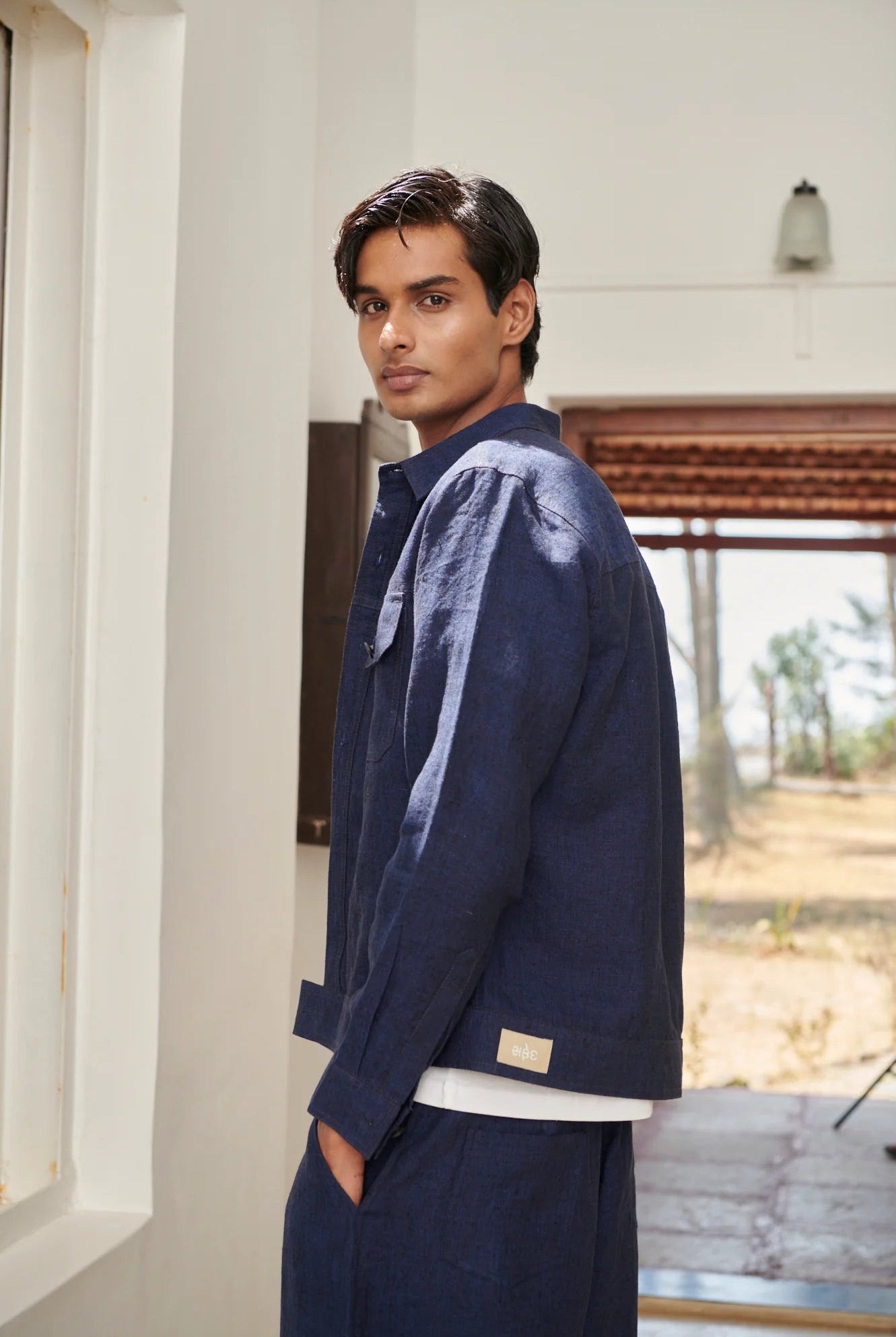 Neel Linen Men's Jacket & Baggy Pants Set - CiceroniCo - ord SetSaphed