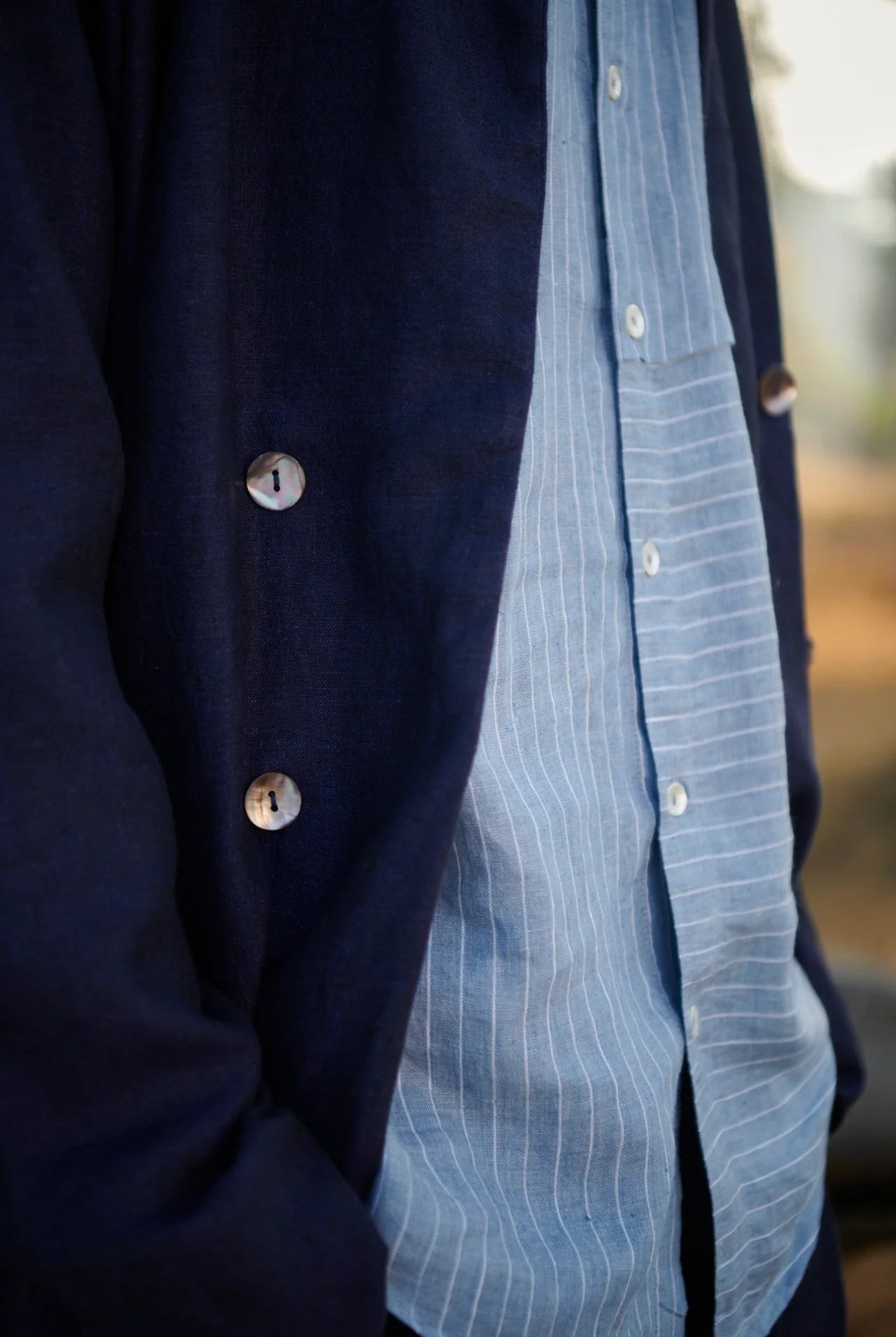 Neel Linen Men's Summer Trench - CiceroniJacketsSaphed