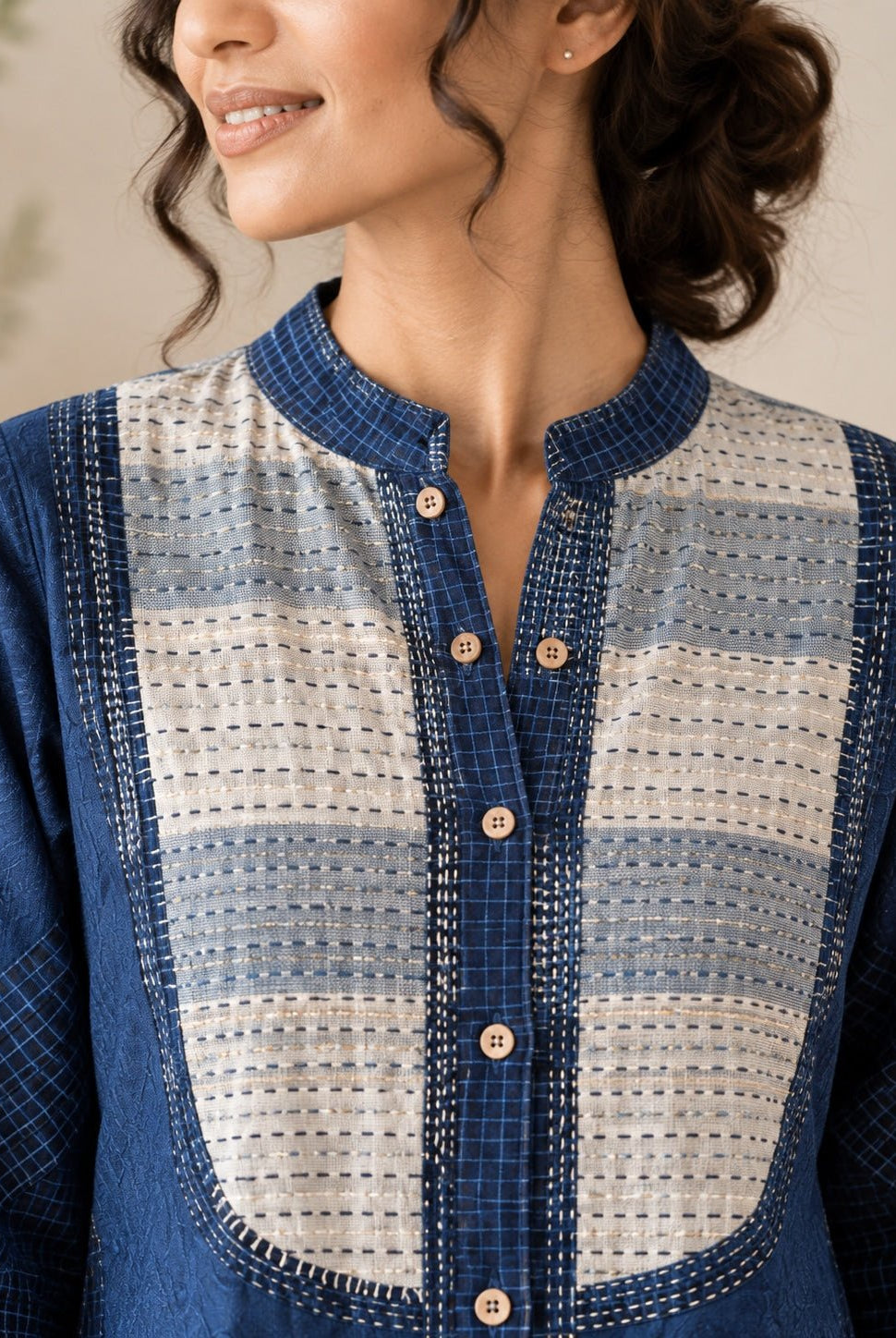 Neel Shirt - Indigo - CiceroniWomen ShirtsThe Woven Lab