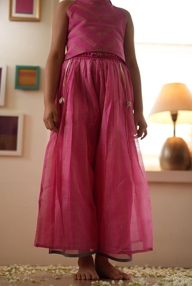 Neelkamal coord set in pink and gold - CiceroniKurta Set, Festive WearLove The World Today