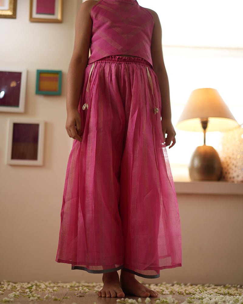 Neelkamal coord set in pink and gold - CiceroniKurta Set, Festive WearLove The World Today