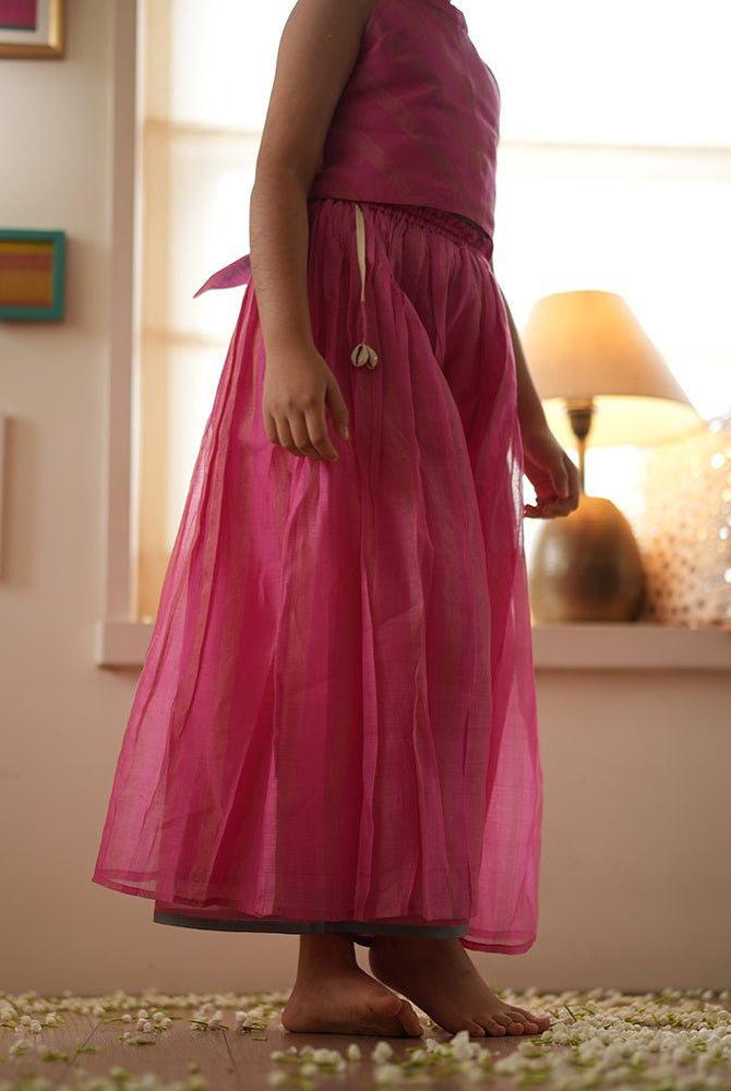 Neelkamal coord set in pink and gold - CiceroniKurta Set, Festive WearLove The World Today