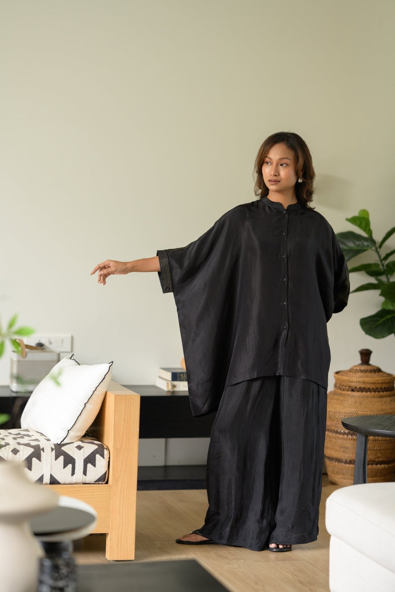 Nighfall Silk Kaftan - CiceroniTopsZanzibar Living