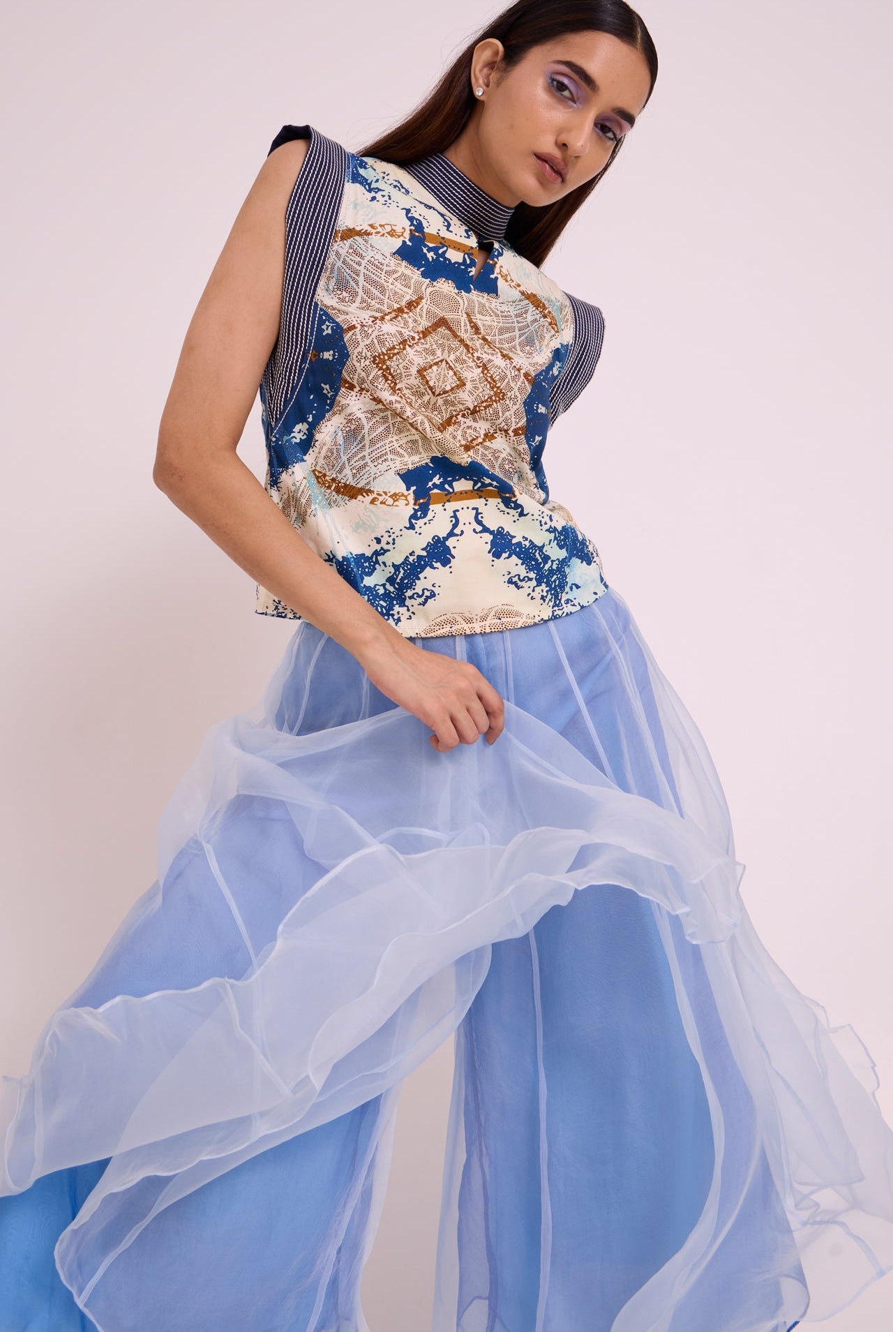 Niloy - Drift Away Divided Skirt + Square Top - CiceroniSkirt SetMadder Much