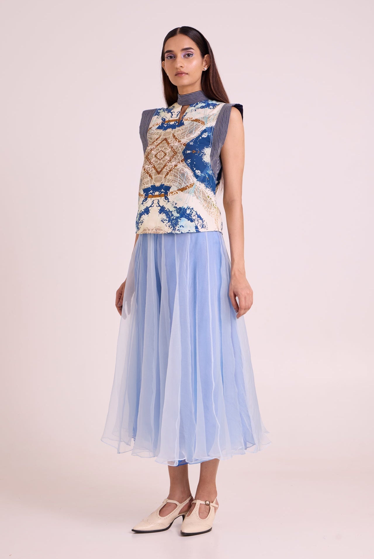 Niloy - Drift Away Divided Skirt + Square Top - CiceroniSkirt SetMadder Much