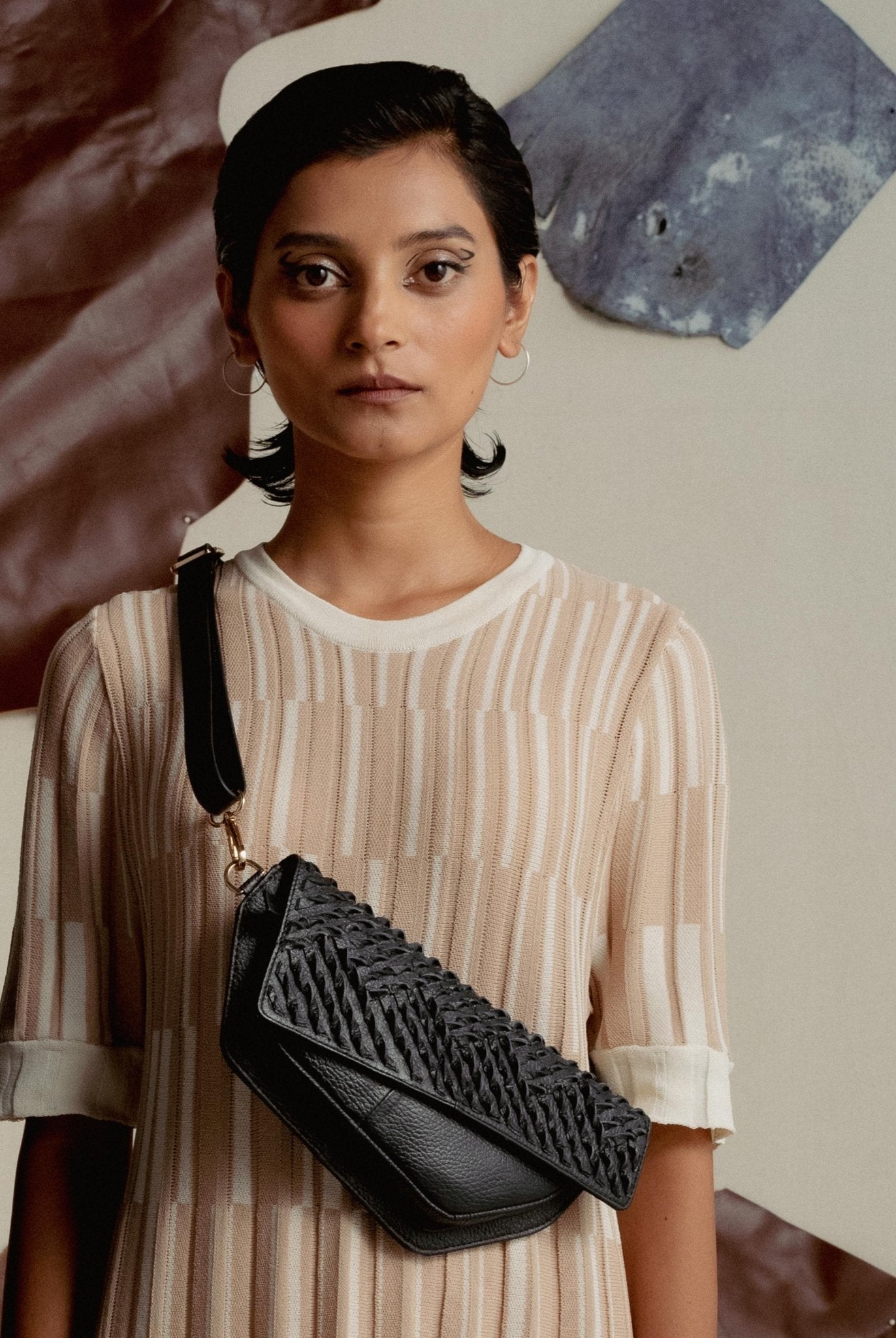 Nitin Bal Runway in Black Khai Crossbody - CiceroniWalletEconock