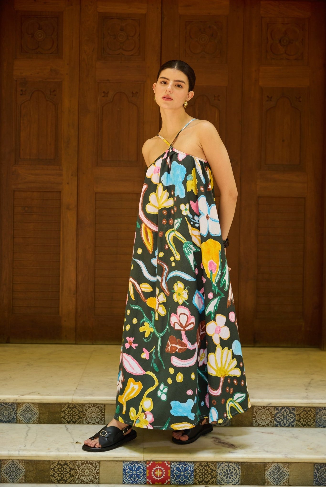 Noir Maxi Dress - CiceroniDressesHappi Space